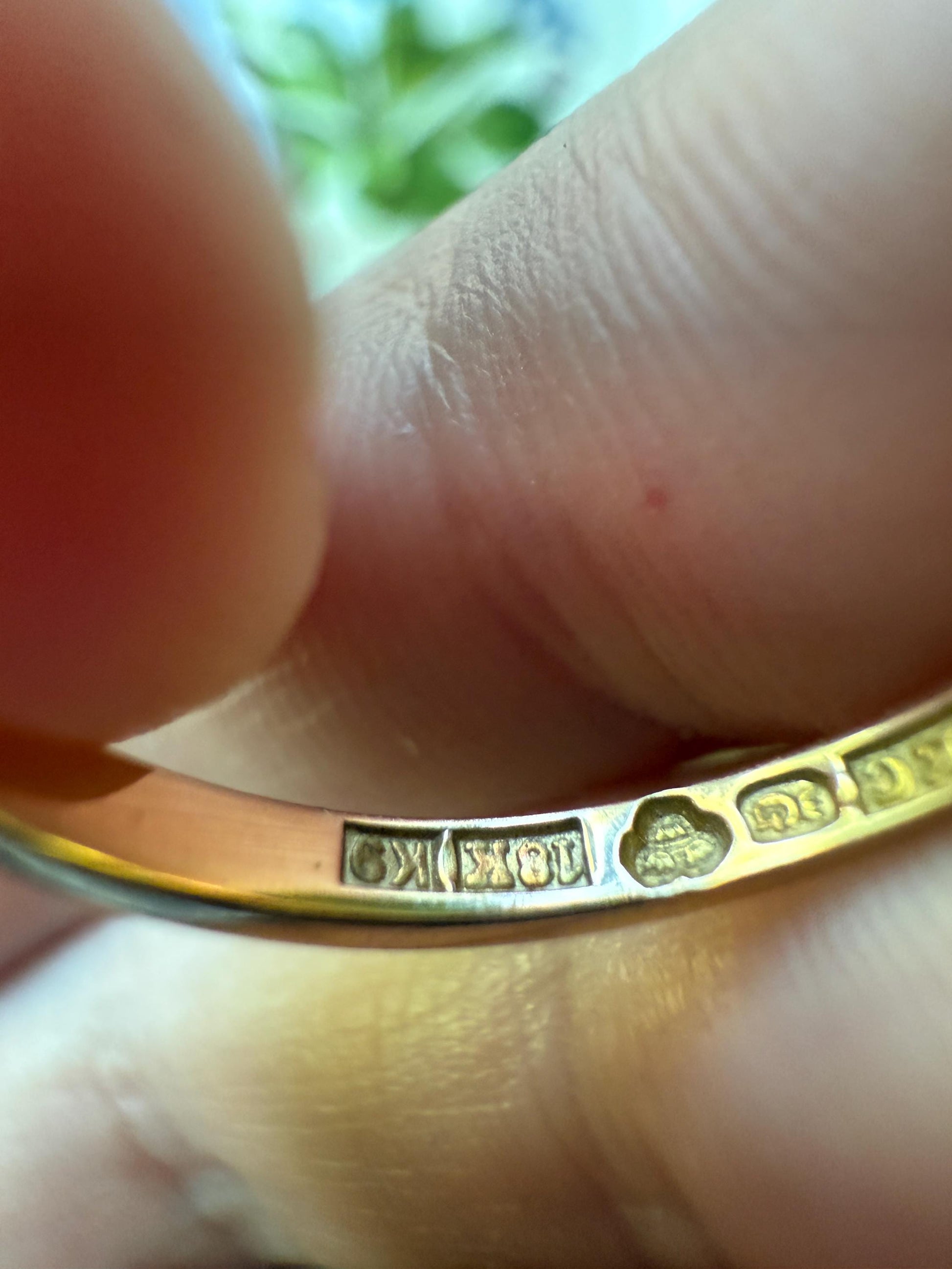 SWIRL Old Mine Rose Cut DIAMOND Bypass Band 18k Gold Ring Sparkle Texture Stacker Layering