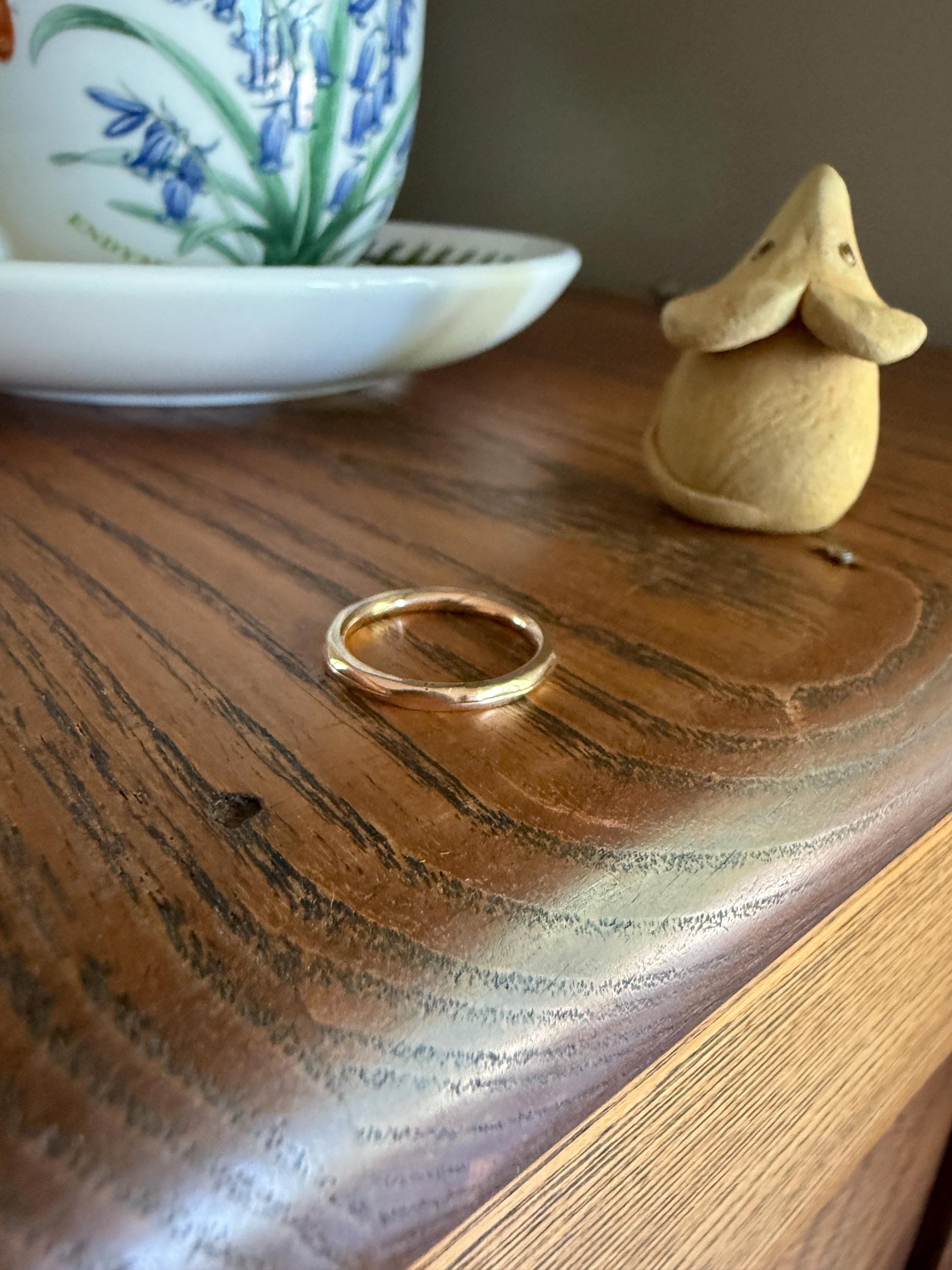 DATED 1833 GEORGIAN Era French Antique 18k Gold GIMMEL Twin Wedding Band Skinny Puzzle RiNG Beveled Faceted Stacker Gift Love Victorian