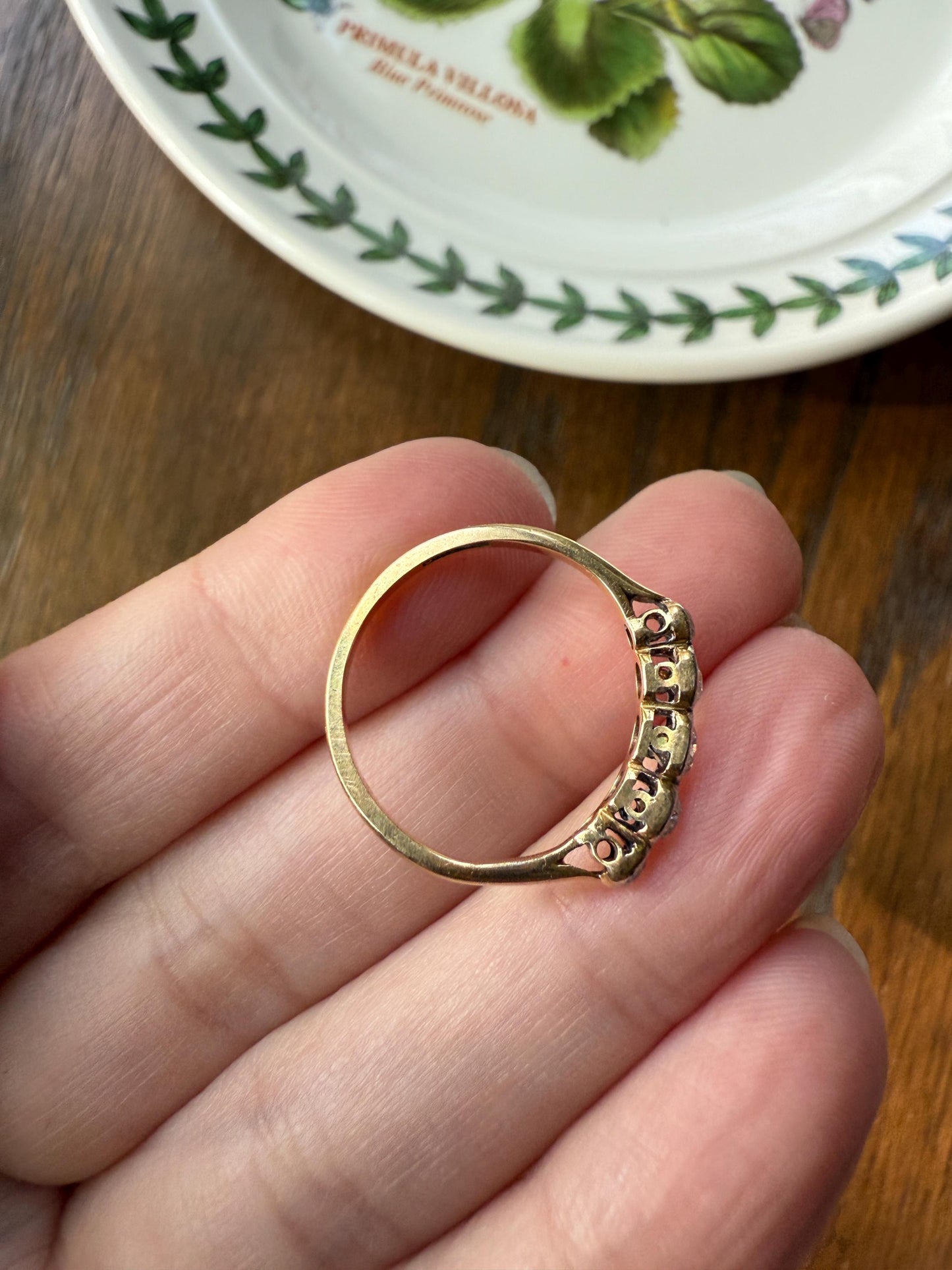 Antique Bezel Set Five Stone 0.6 Carat