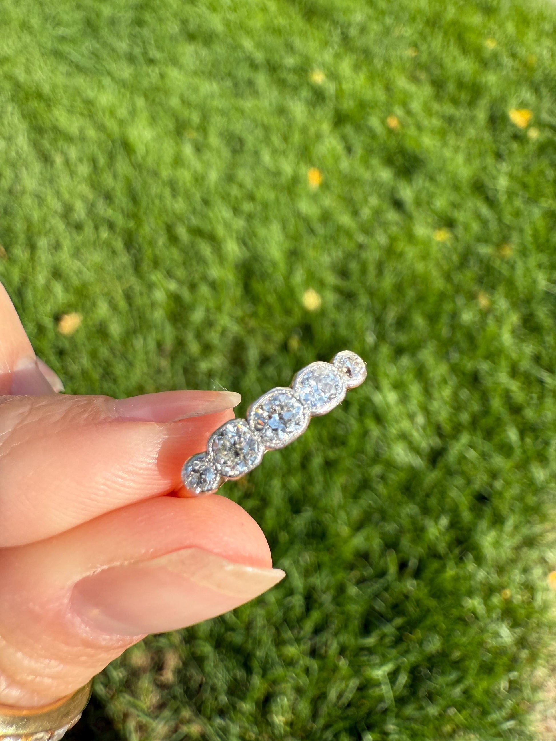 Antique Bezel Set Five Stone 0.6 Carat