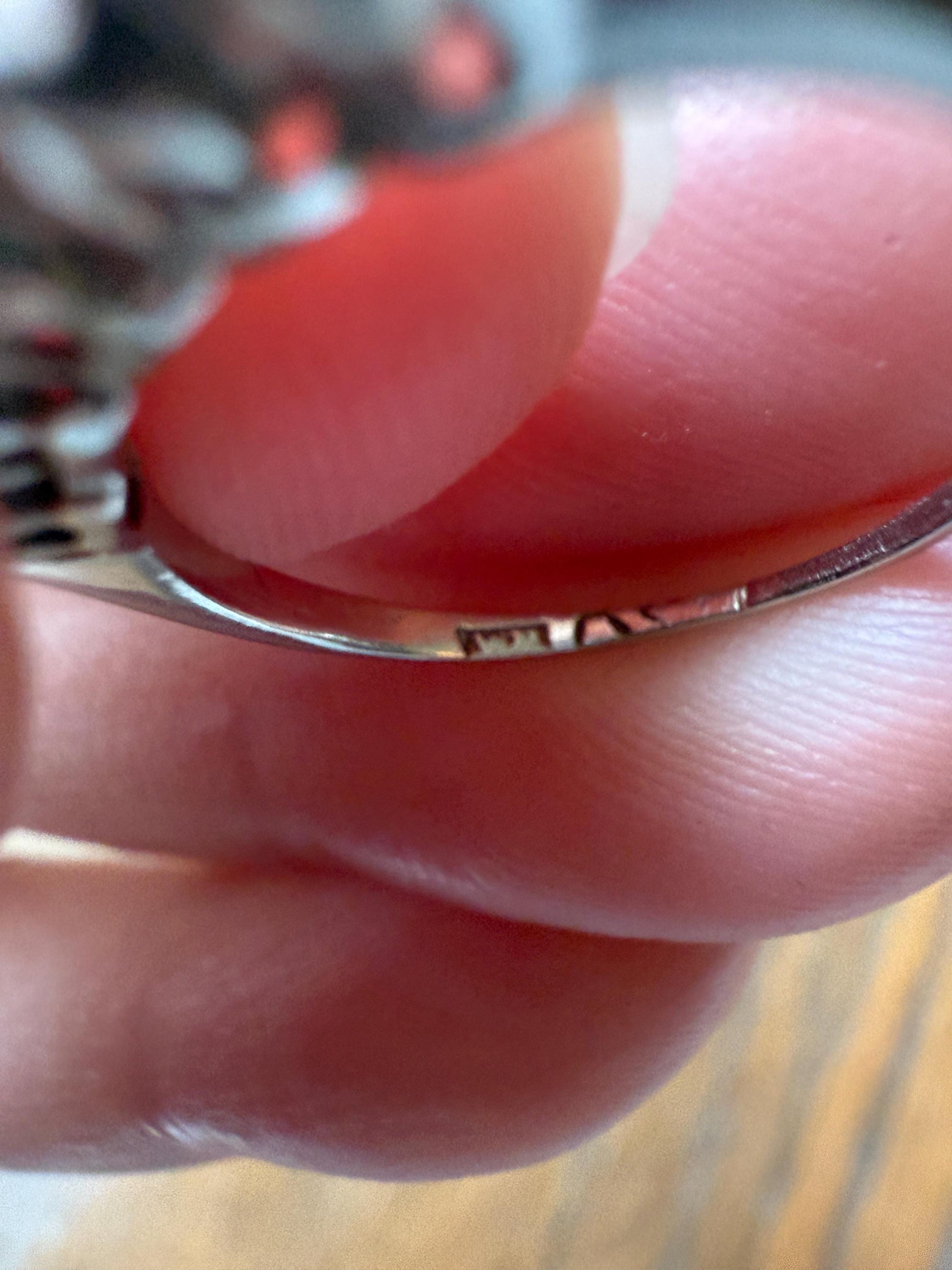 Antique Five Stone Old Mine Cut Diamond 18k White Gold Platinum Tall Skinny Band Romantic Gift Wedding Stacker Ringstack OMC