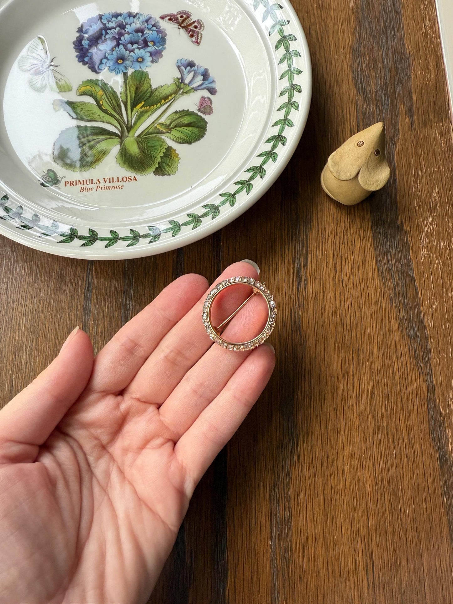 CIRCLE 32 Rose Cut DIAMOND Encrusted Antique VICTORIAN Figural Brooch Extender Connector Pin Pendant Conversion Round Geometric Old Cut Gift