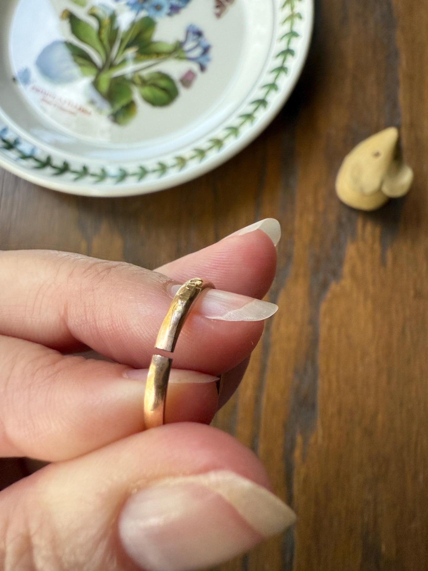 French VICTORIAN Era Antique Ring 18k Gold 3 Virtues Faith Hope Anchor Heart Cross Beveled Stacker Band Ornate Gift Belle Epoque Figural