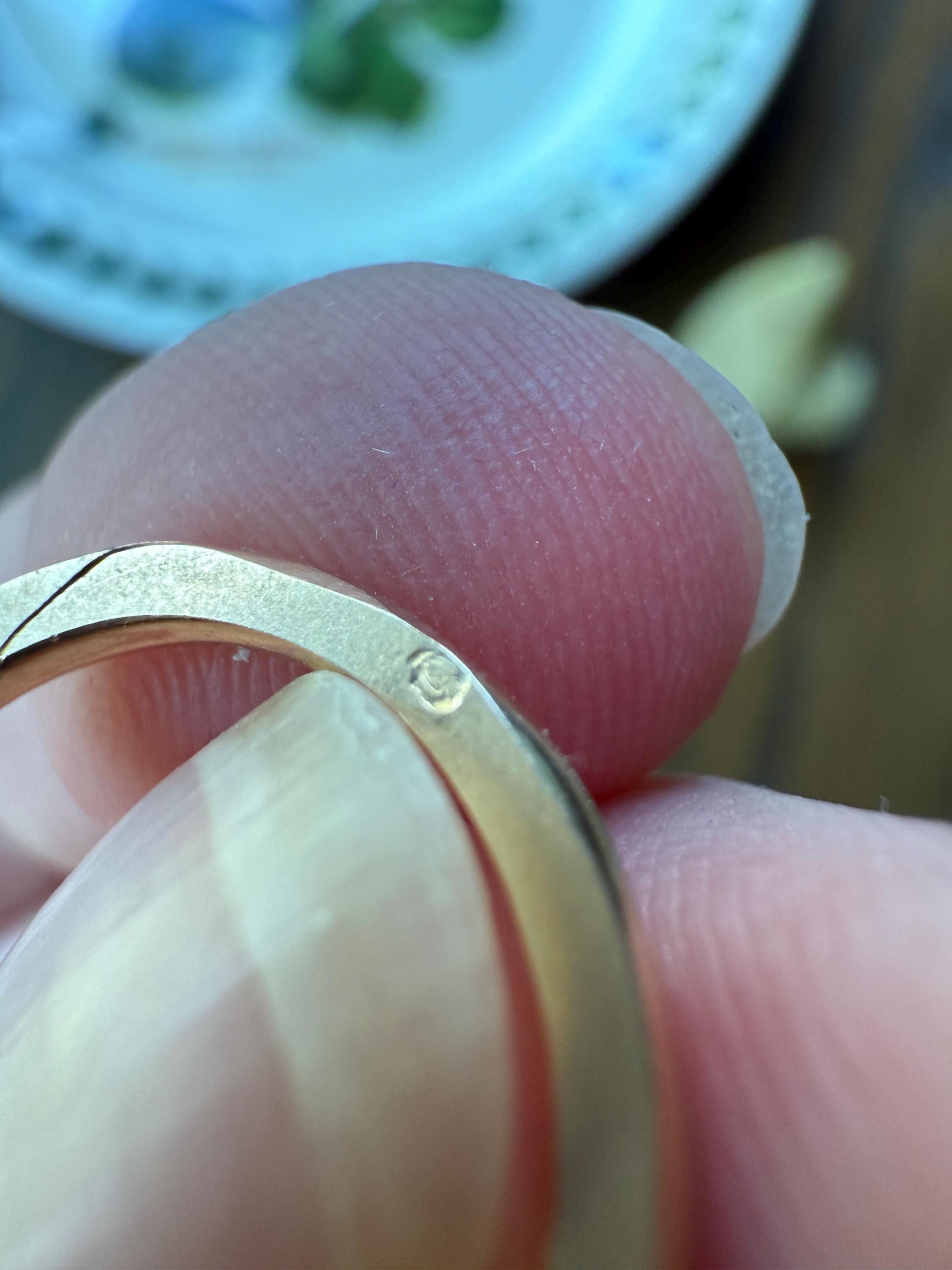 DATED 1833 GEORGIAN Era French Antique 18k Gold GIMMEL Twin Wedding Band Skinny Puzzle RiNG Beveled Faceted Stacker Gift Love Victorian