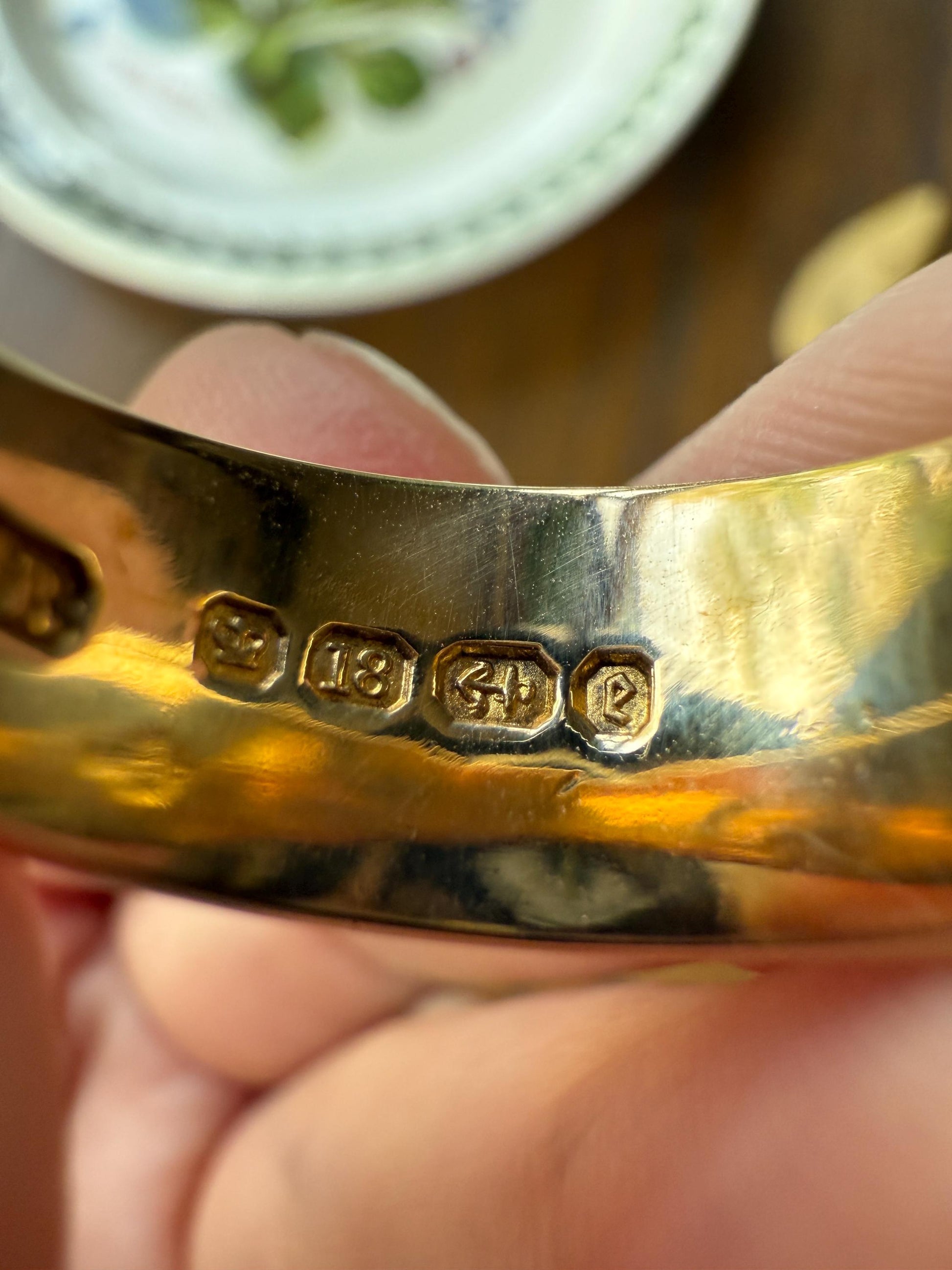Antique c1879 I CLING to THEE Ivy Wide Band Ring 4.7g 18k Gold Stacker Wedding Posey Engagement Rare Romantic Gift Poesy Buttery Victorian
