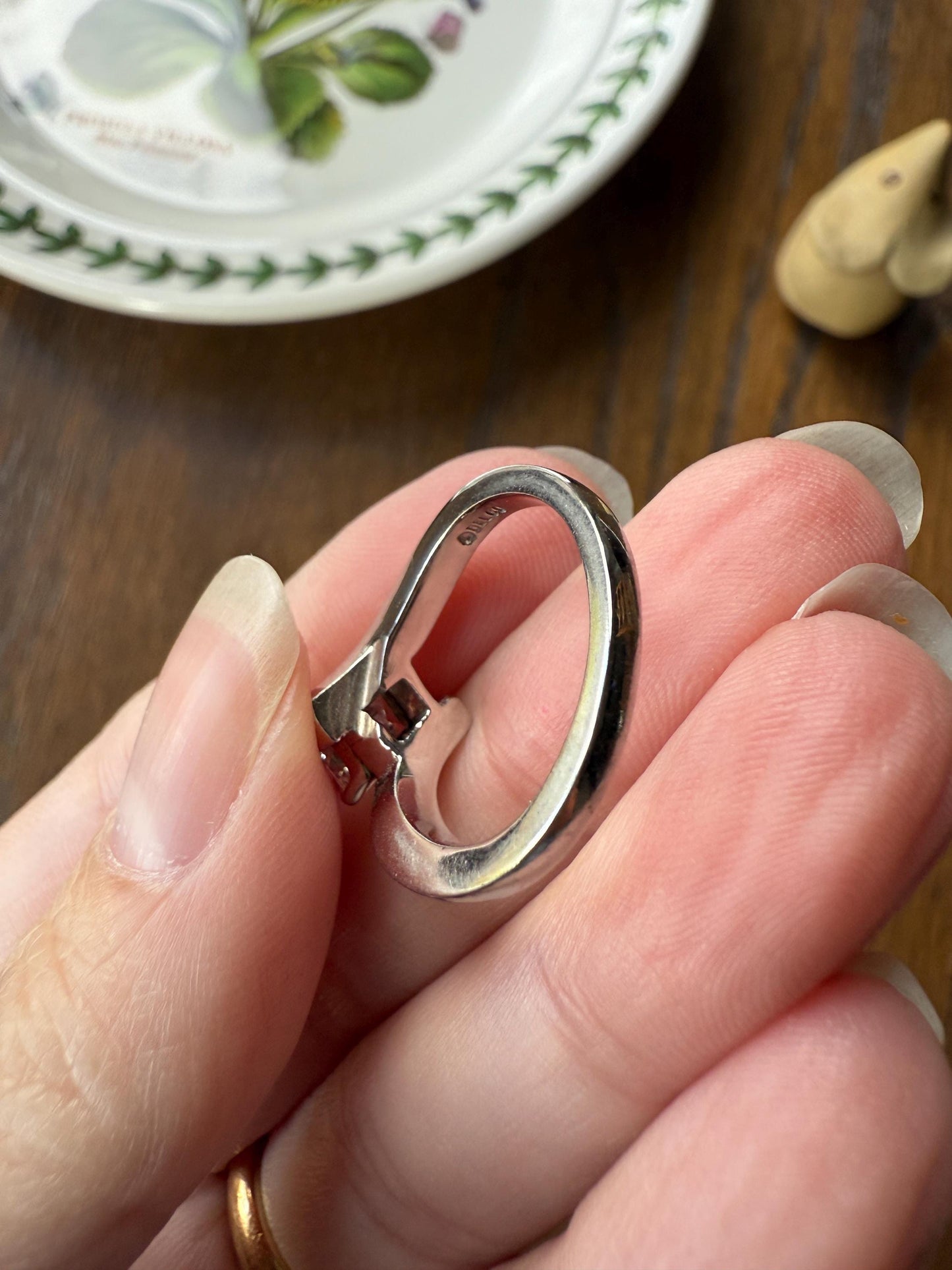 Vintage .75 Carat Emerald Cut DIAMOND Eye Clean & Bright White! Platinum Bypass Ring Retro Solitaire Stacker Engagement Ring Asymmetrical