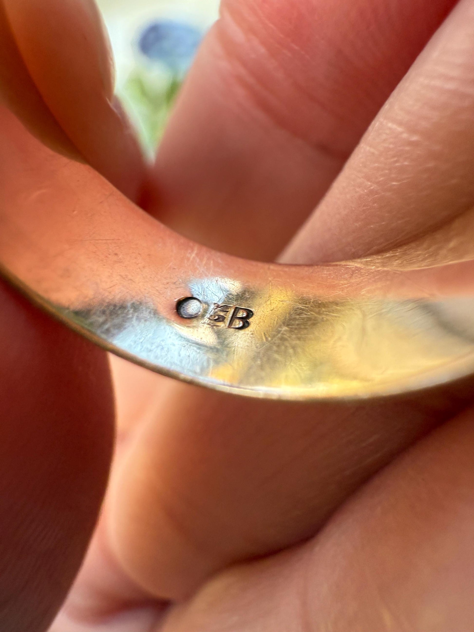 Ostby Barton Victorian Wedding Ring 6.7mm Wide Cigar Band Antique 10k Gold Solid Eternity Stacker Romantic Gift Swirl Titanic