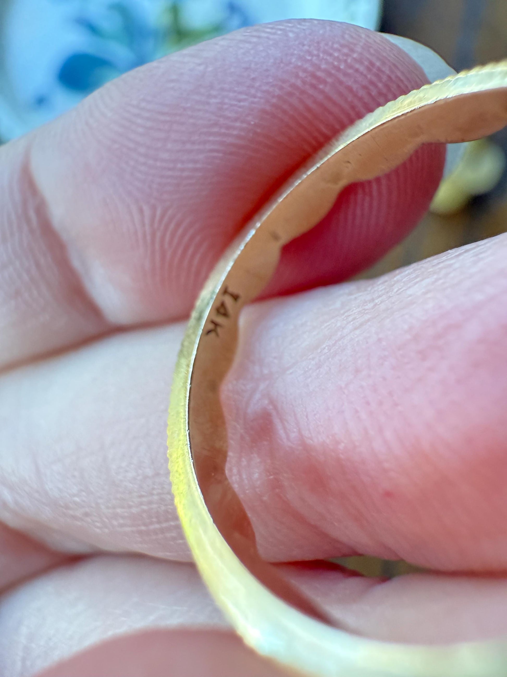 Vintage CROWN Ring Figural Stacker Band 14k Gold Ring Scalloped Ruffled & Coin Edge Ultimate Stacker Eternity Ringstack Unique Gift