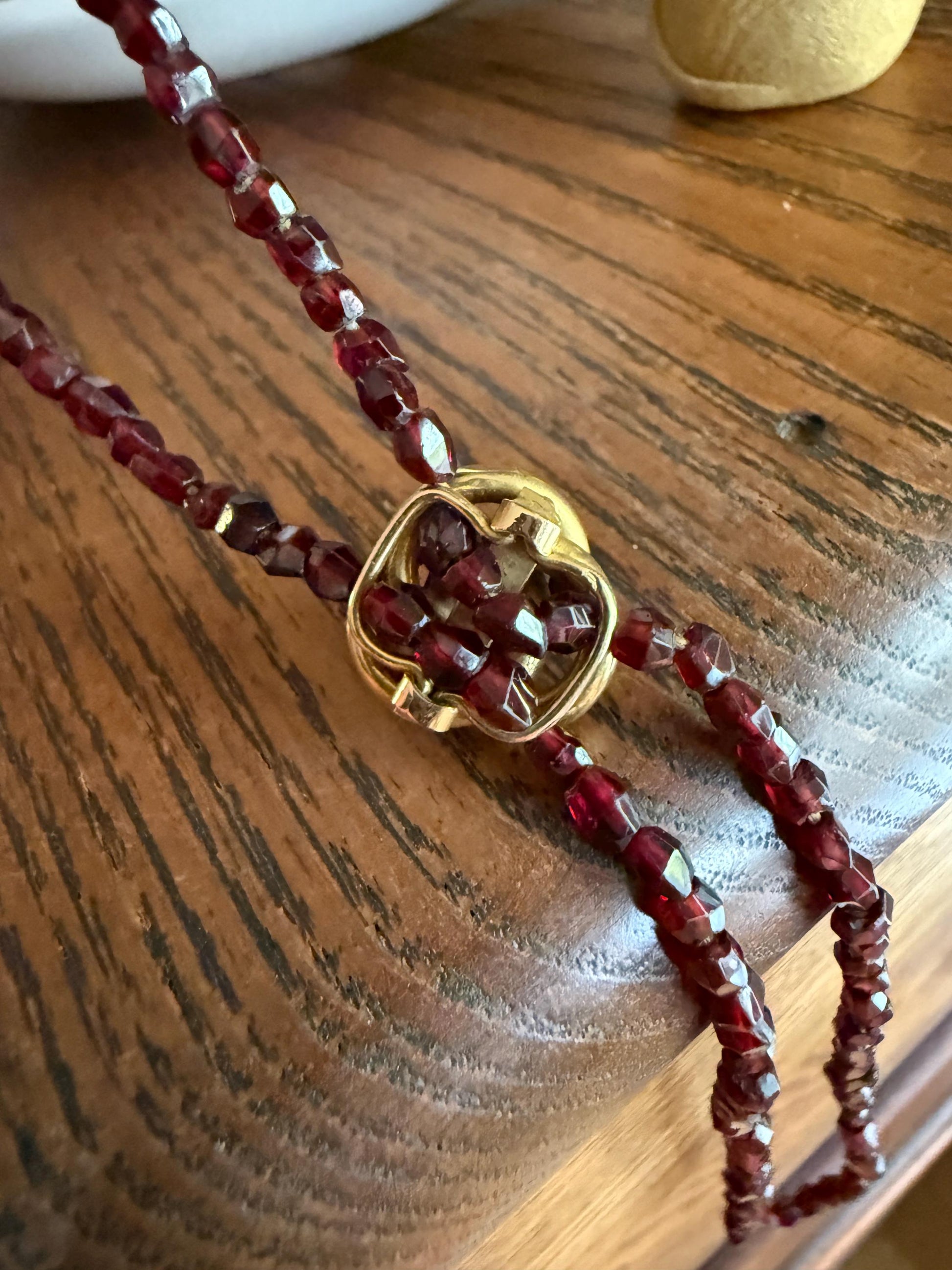 KNOT Twist Tricolor FRENCH Antique Four 18k Gold FIGURAL Slide Pendant Bracelet Charm Clip Floral Star Victorian Green Rose Clasp Slider