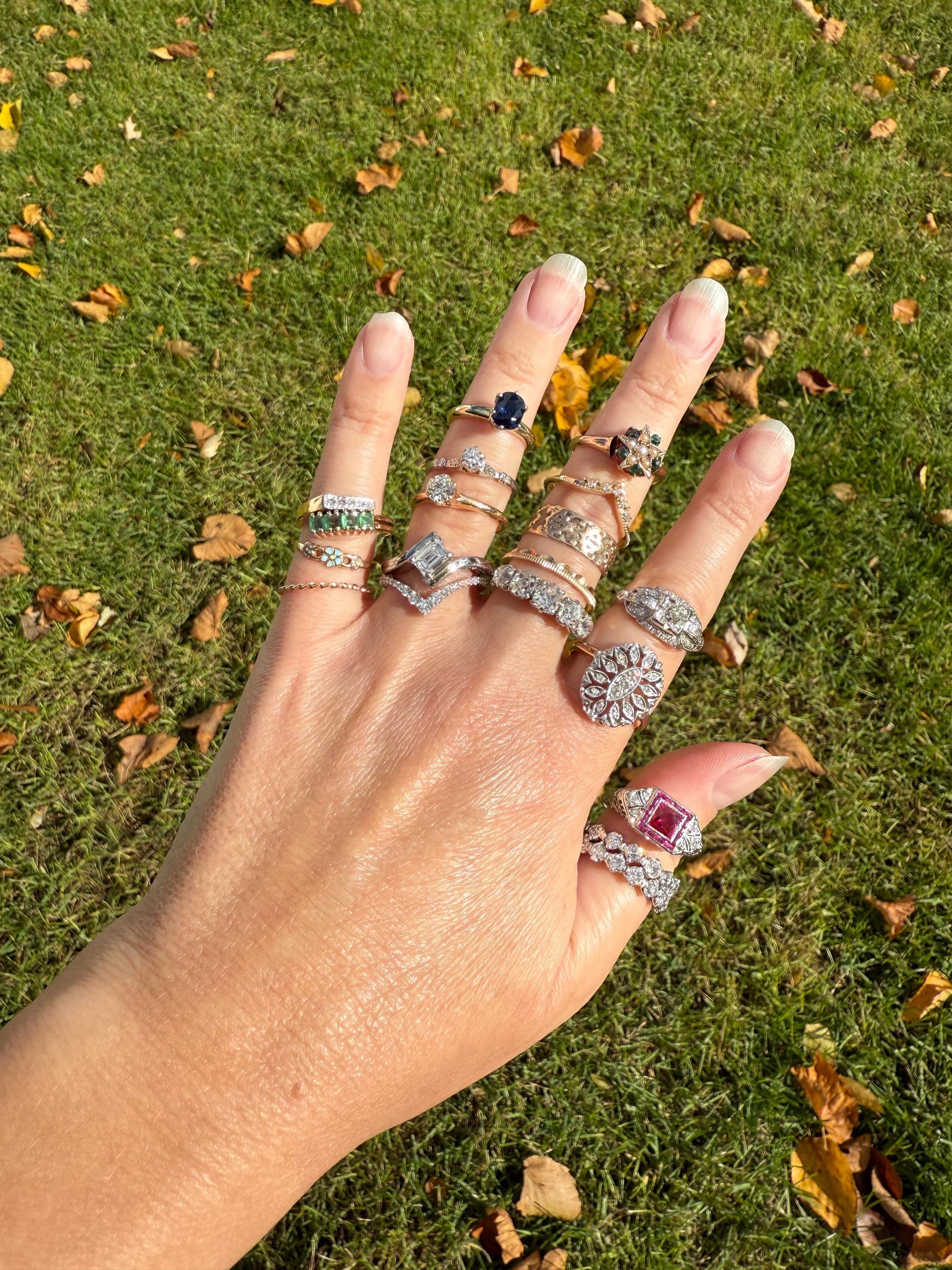 Vintage CROWN Ring Figural Stacker Band 14k Gold Ring Scalloped Ruffled & Coin Edge Ultimate Stacker Eternity Ringstack Unique Gift