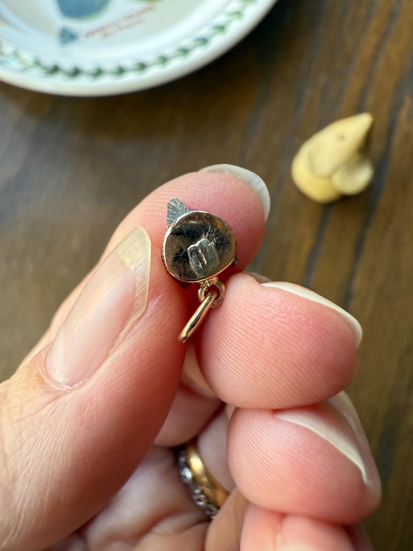 FOX Mini Wolf Antique Victorian 14k Gold Silver Figural Pendant Rose Cut Diamond Ruby Eye Necklace Bracelet Charm Animal