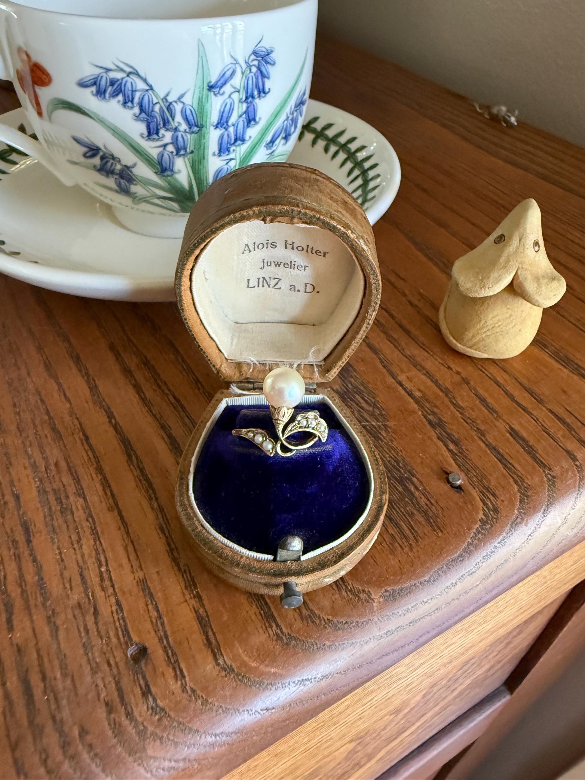 Pearl Floral TIARA RING Antique Art Nouveau Victorian Swirl Seed Pearl Ring 14k Gold Rosy Solid Cocktail Stacker Ornate Romantic Gift