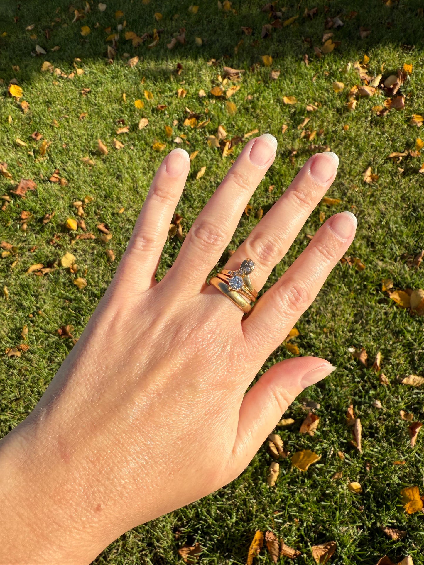 LOOP 3D French Vintage Curled Stacker Band Looped Ring 18k Gold Single Cut Diamonds Figural Tiara Chevron V Ring Retro