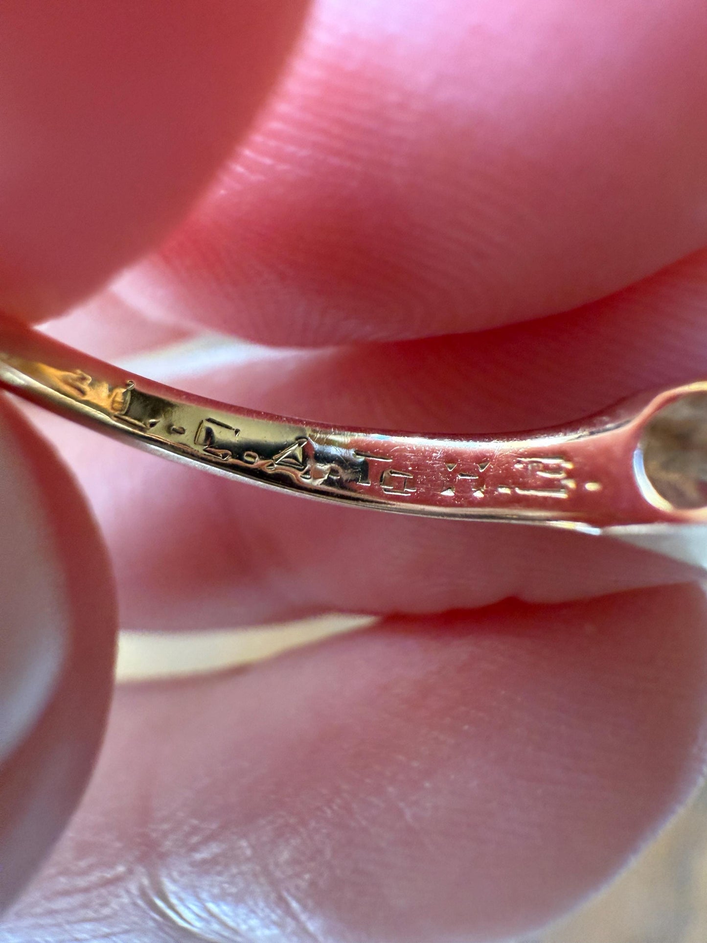 Antique .6 Carat Old European Cut DIAMOND Solitaire Engagement Ring Stacker 14k Yellow Gold Wedding Something Old Daily Wear Prong Set Gift