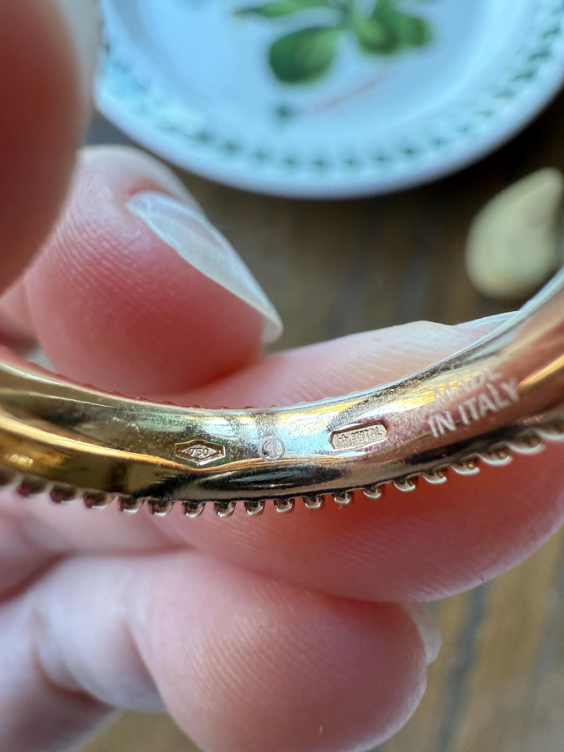 Coiled "Spring" Diamond Comfort Fit DONUT Band 4.1g 18k Rose Gold Vintage Textured Stacker Wedding Eternity Ring Chunky Tube Ribbed Retro