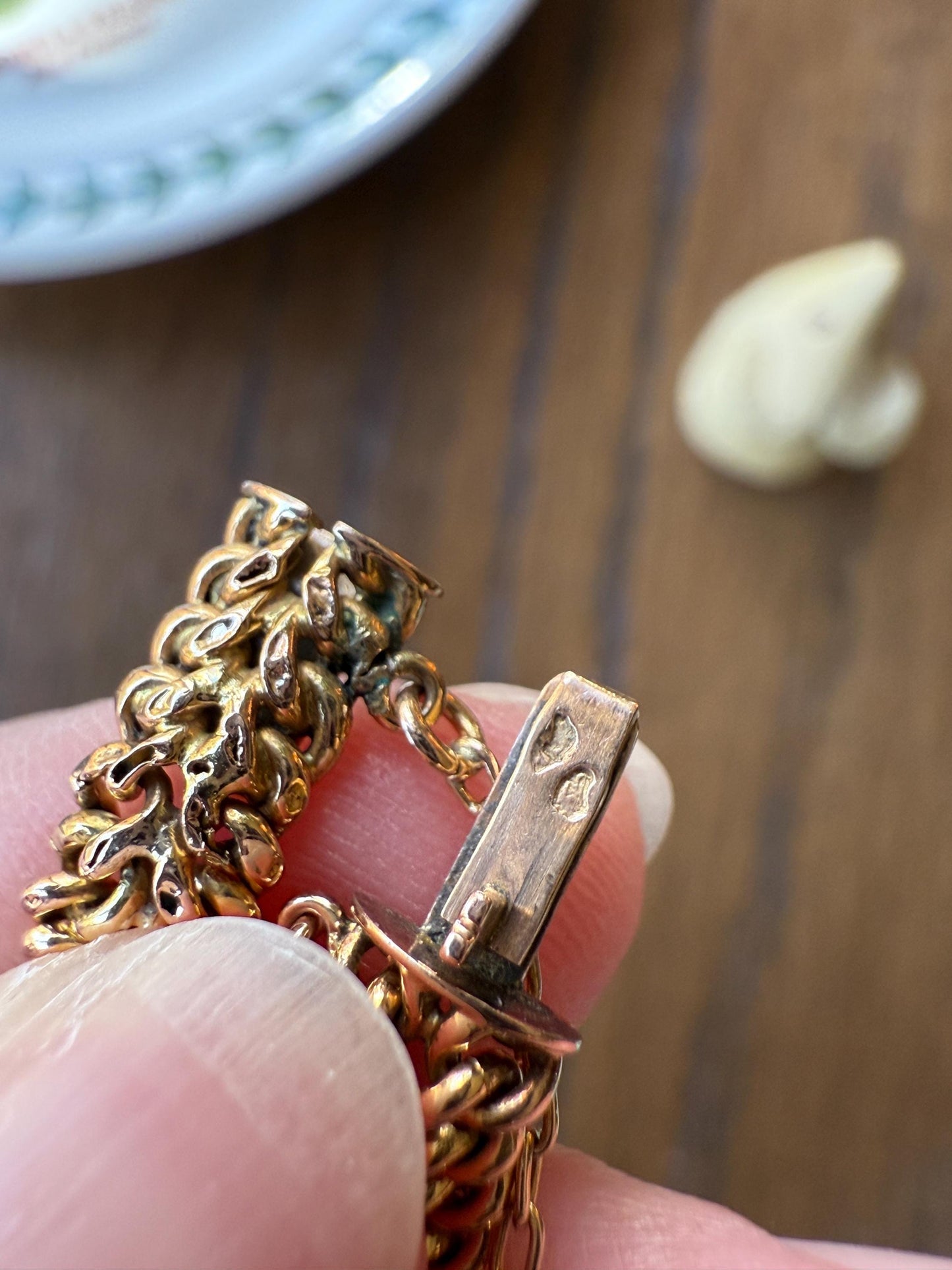 Antique 43 Rose Cut DIAMOND French Victorian Double Cable Chain Bracelet 18k Gold Solid Silver Floral Linear Wriststack Belle Epoque Tennis