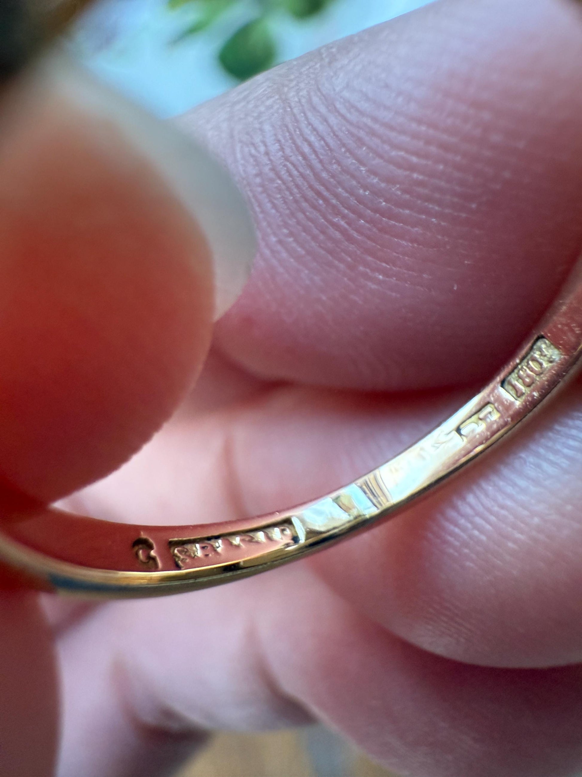 Antique 1.9 Carat DIAMOND Uniform Five Stone Band Stacker Ring 18k Gold Wedding Prong Set Stacker Half Hoop Linear Victorian Edwardian