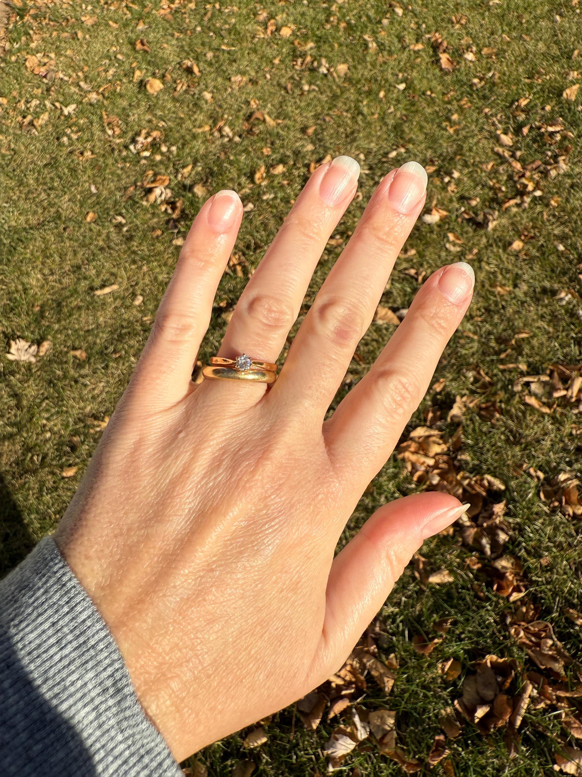 TALL Dainty French Old Mine Cut Diamond Solitaire Engagement Ring 18k Rosy Gold Romantic Gift Belle Epoque Love Stacker Prong Set Minimalist