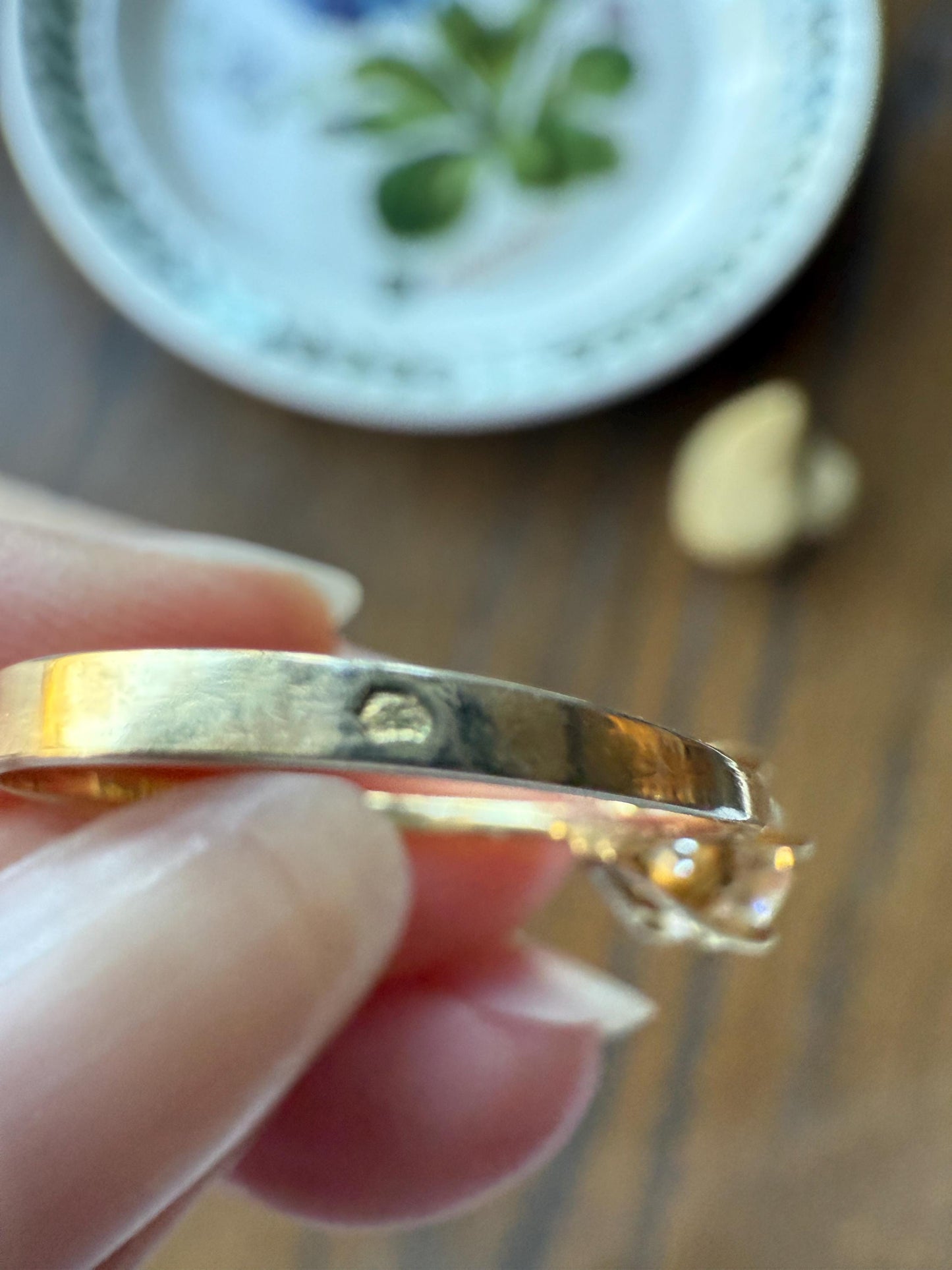 Vintage EYE CLEAN 1.2 Carat French Solitaire Ring Chunky Antique Cushion Old Mine Cut DIAMOND 18k Gold Band Engagement Romantic Gift 1Ct OmC