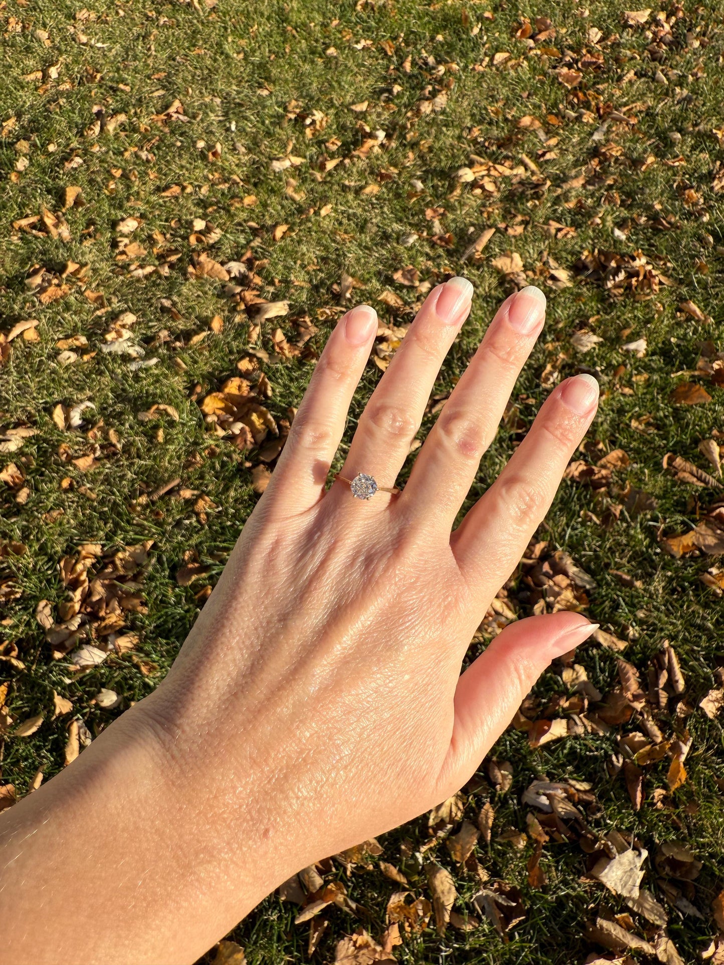 Vintage EYE CLEAN 1.2 Carat French Solitaire Ring Chunky Antique Cushion Old Mine Cut DIAMOND 18k Gold Band Engagement Romantic Gift 1Ct OmC