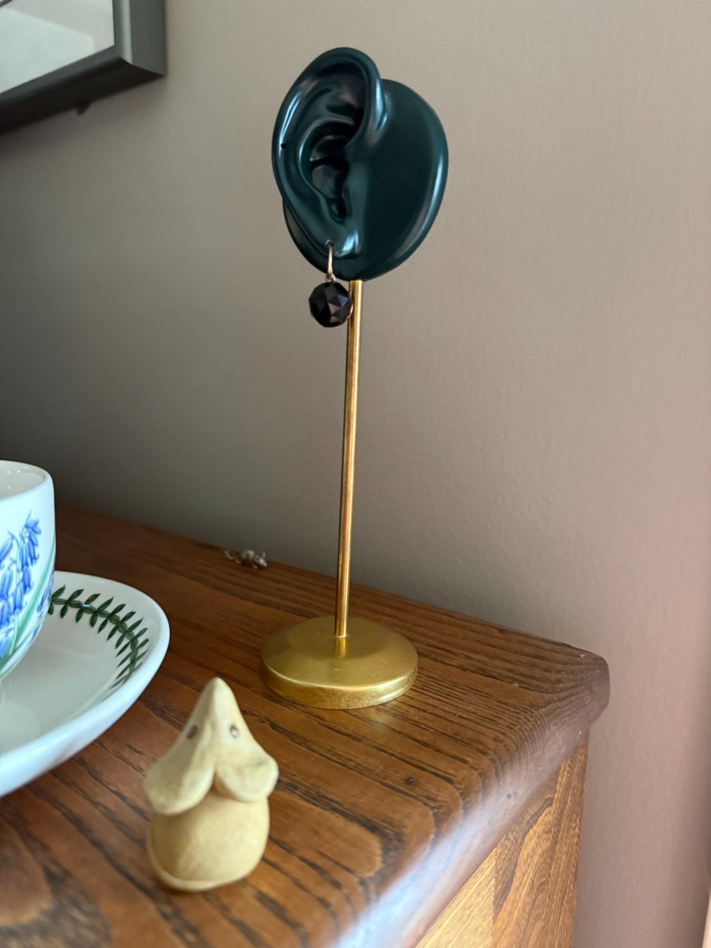 Black Onyx or Jet ? DISCO Ball 3D Sphere Victorian Antique Earrings Gold Fill Dangle Bold Holiday Statement Danglers