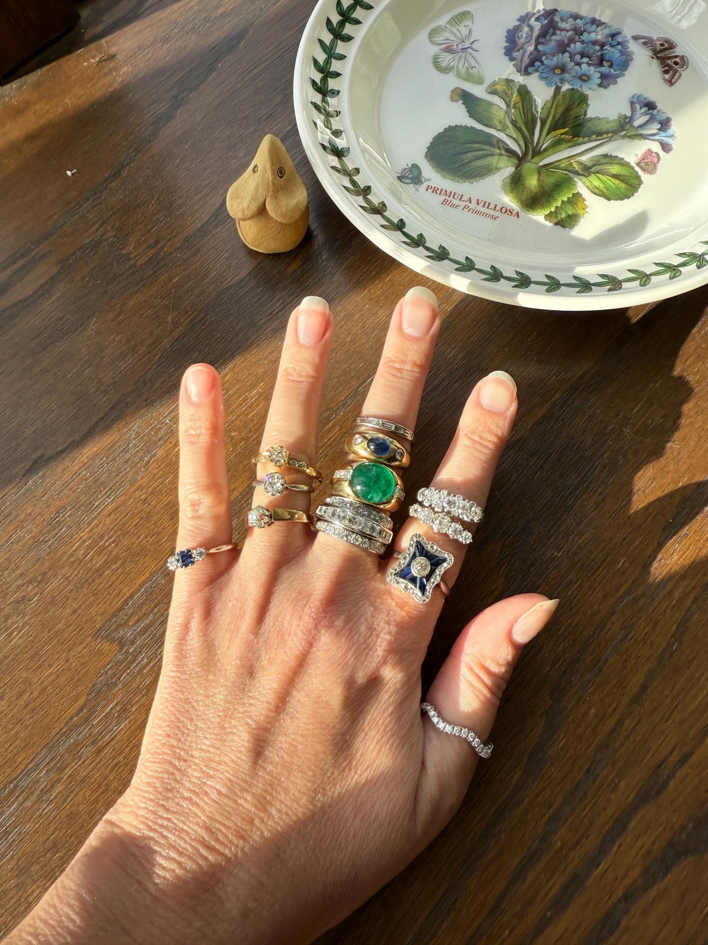 SHIELD Natural Sapphire Eye Clean Old Mine Cut Diamond Rose Cut Halo Antique Ring French 18k Gold Ornate Blue Lozenge Kite Trapezoid Cut