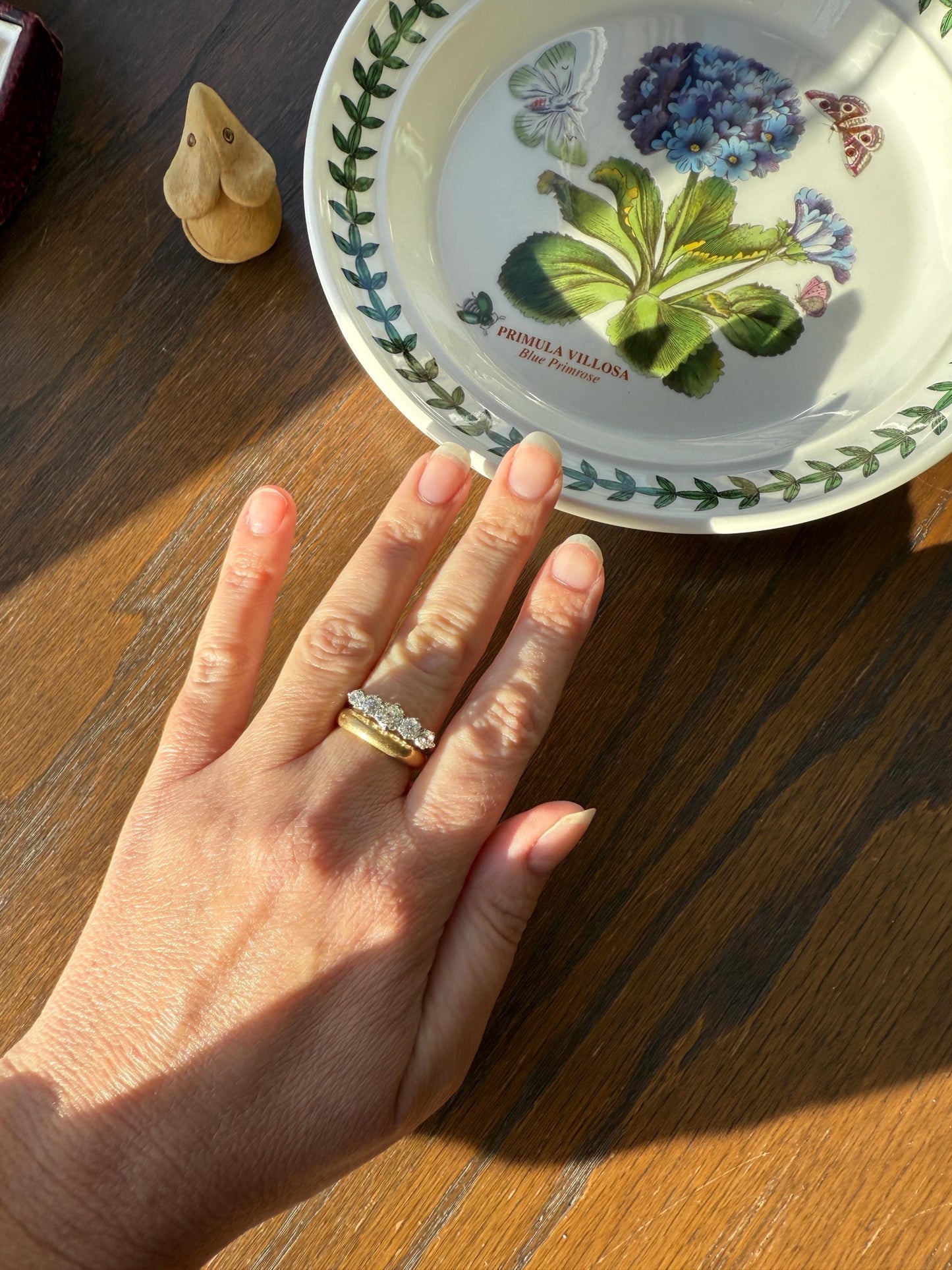 Antique 1.25 Carat Old Mine Cut DIAMOND Five Stone Band Stacker Ring Platinum Wedding Prong Set Stacker Victorian Edwardian