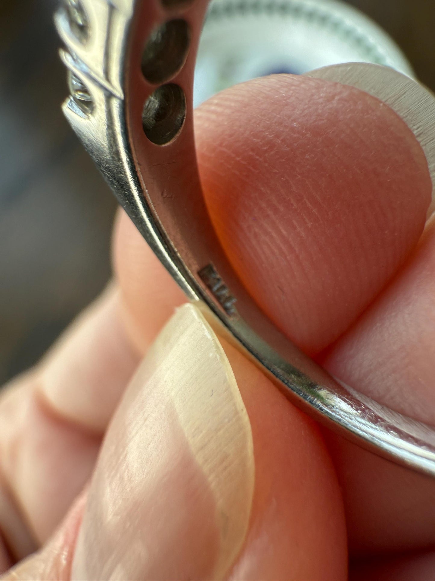 Vintage Unique East West Old Cut MARQUISE Navette Cut Diamond Five Stone Band Ring Palladium Platinum Look