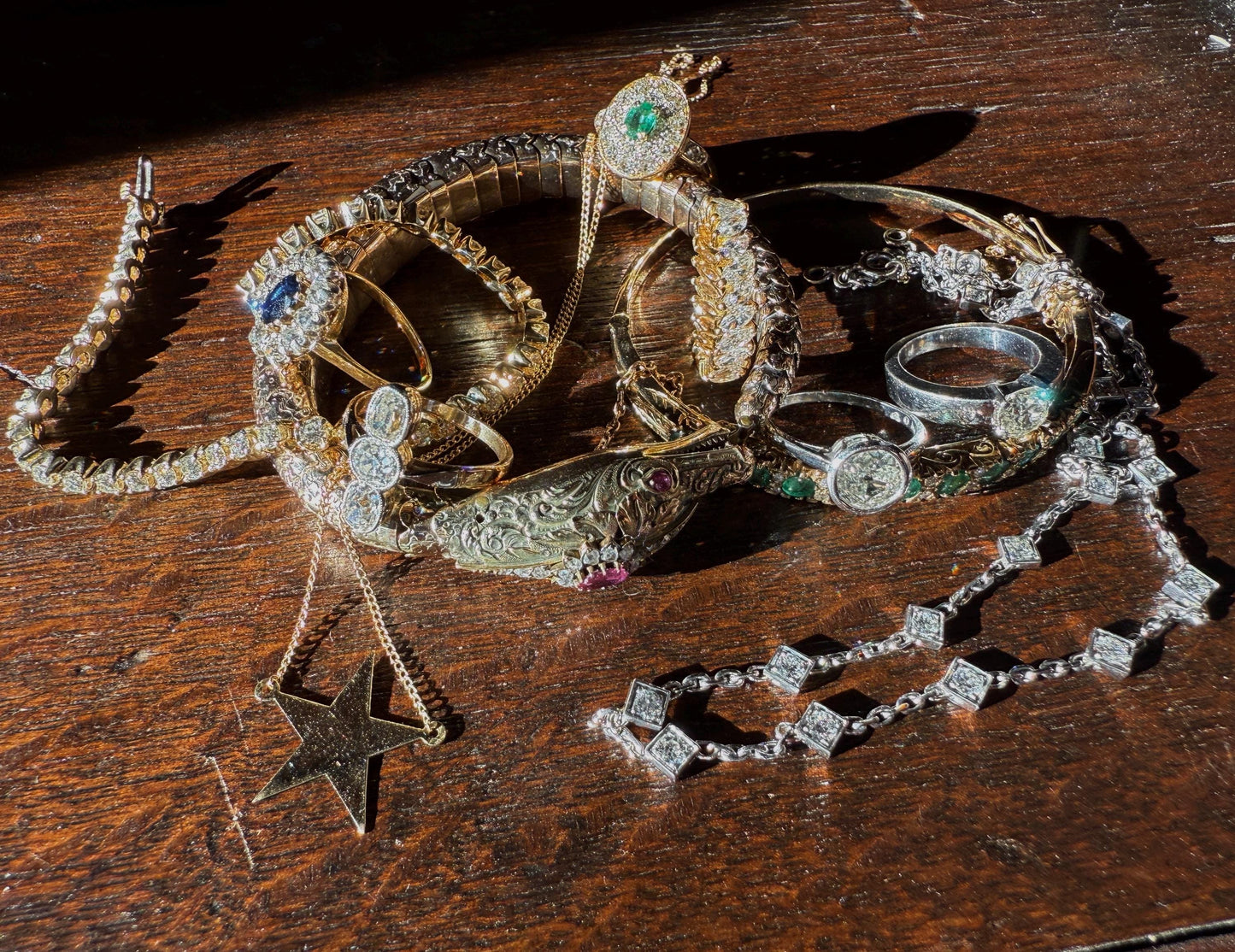 SPREADY Vintage 1.1 Carat Old Mine Cut DIAMOND Bezel Set Ring Art Deco Stacker Band 18k White Gold Solitaire Geometric Engagement