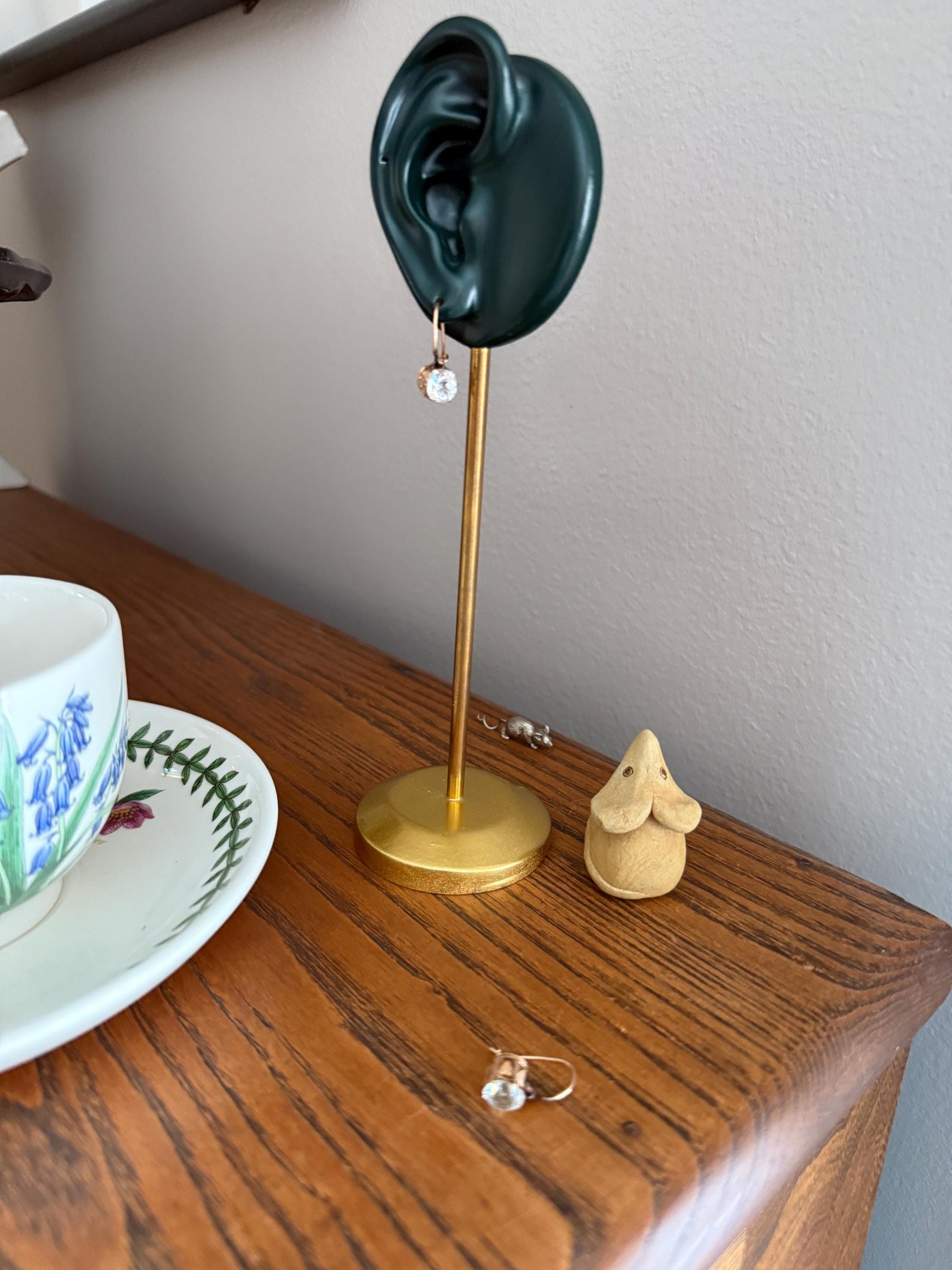 HEARTS 3.3 Carat Super Chunky Old Cut Paste Dangle Earrings 14k Gold Romantic Gift Bridal Something Old Wedding Jewelry Figural