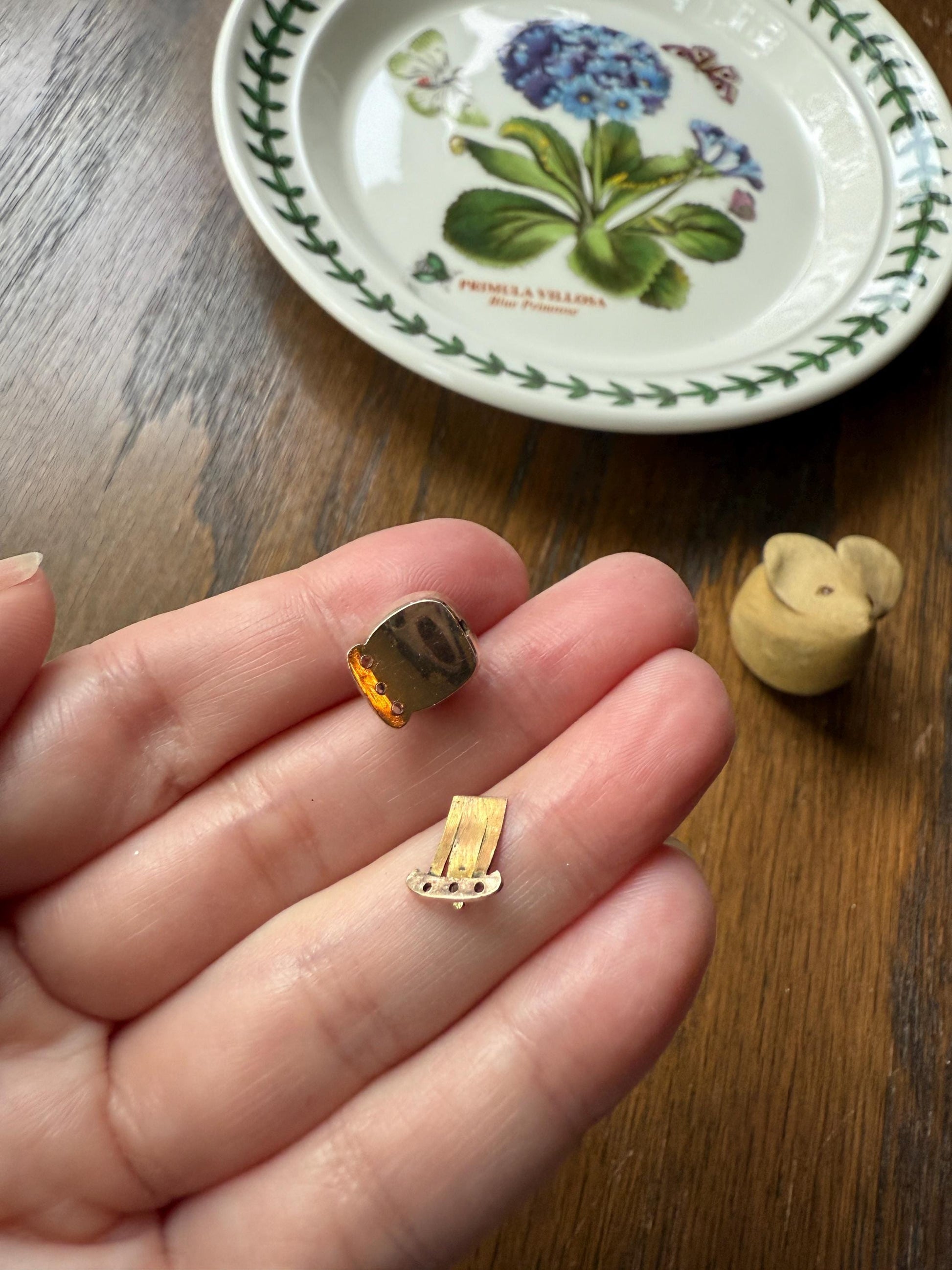 Antique Old Cut CITRINE Georgian Era Clasp Extender Connector 10k 14k Gold Yellow Geometric Victorian Necklace Bracelet Parts Findings