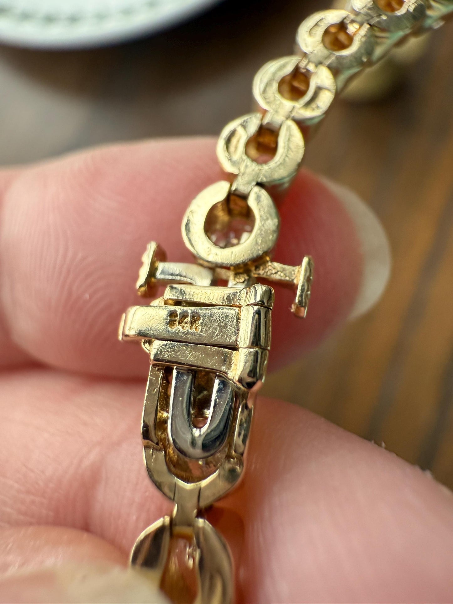 Vintage 3.5 CARAT Natural DIAMOND Tennis Bracelet Line Eternity 14k Yellow Gold Solid 43 Stones