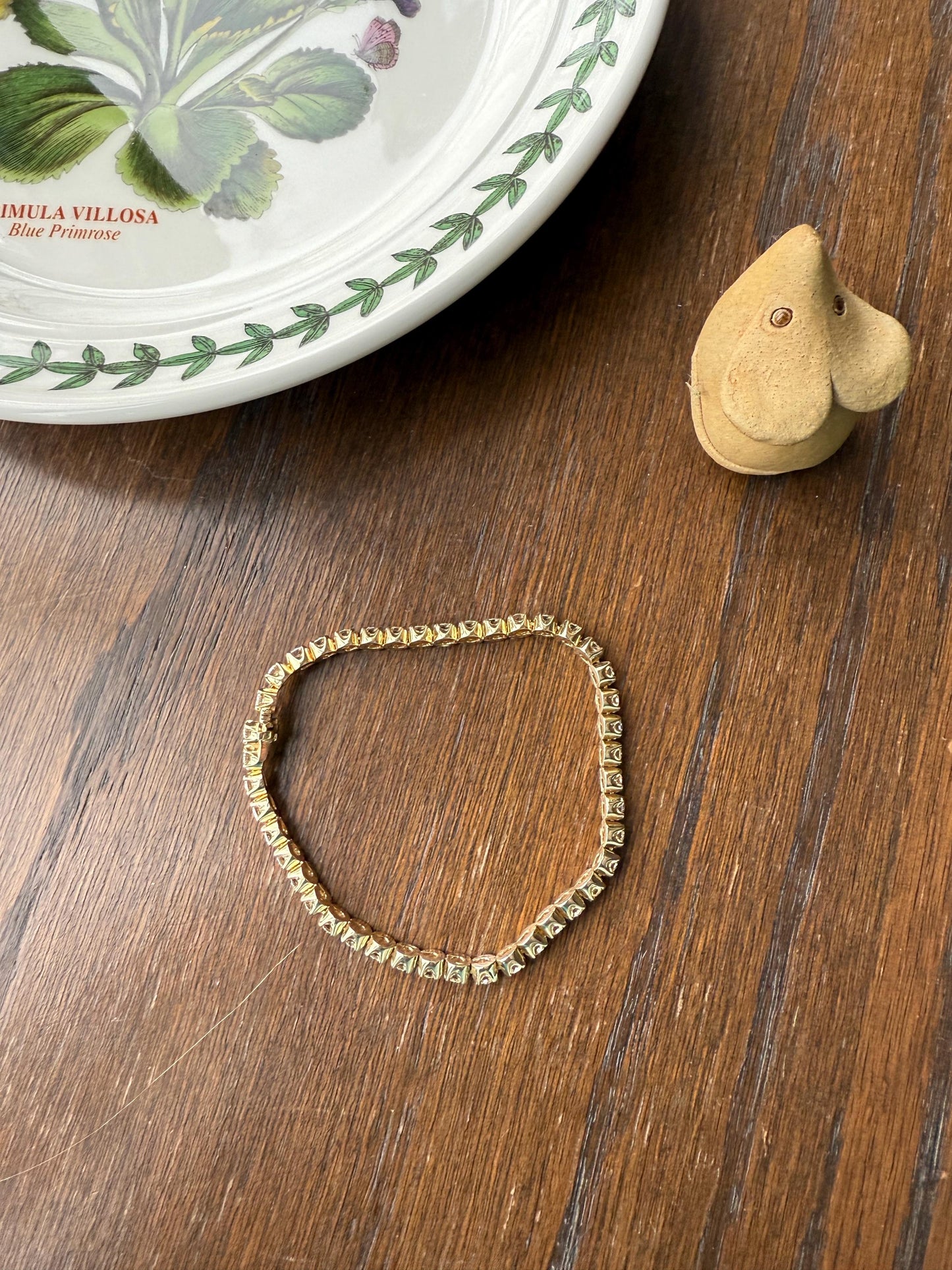 Vintage 3.5 CARAT Natural DIAMOND Tennis Bracelet Line Eternity 14k Yellow Gold Solid 43 Stones