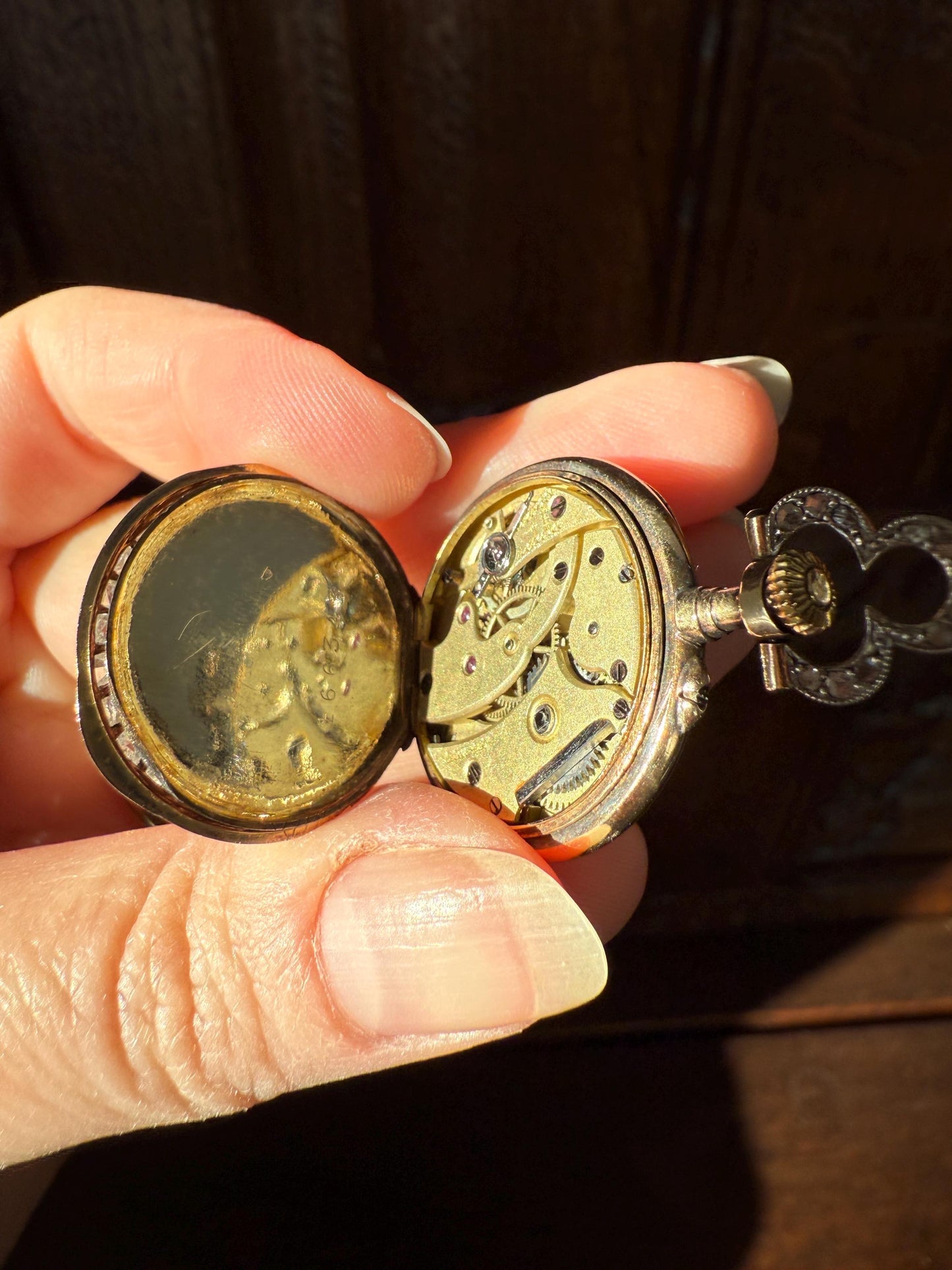 Sparkle Bomb ENTIRELY DIAMOND Encrusted French VICTORIAN Chunky Rose Cut Diamond Antique 18k Gold Silver Pocket Watch Case Pendant Locket