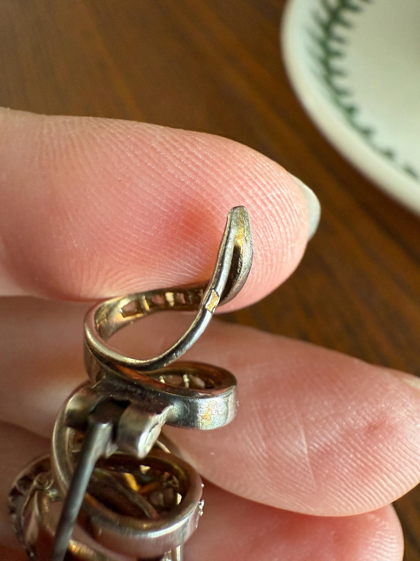 SNAKE French Antique Silver & 18k GOLD Emerald Rose Cut DIAMOND Gem Set Brooch Pendant Connector Cobra Green Figural Victorian