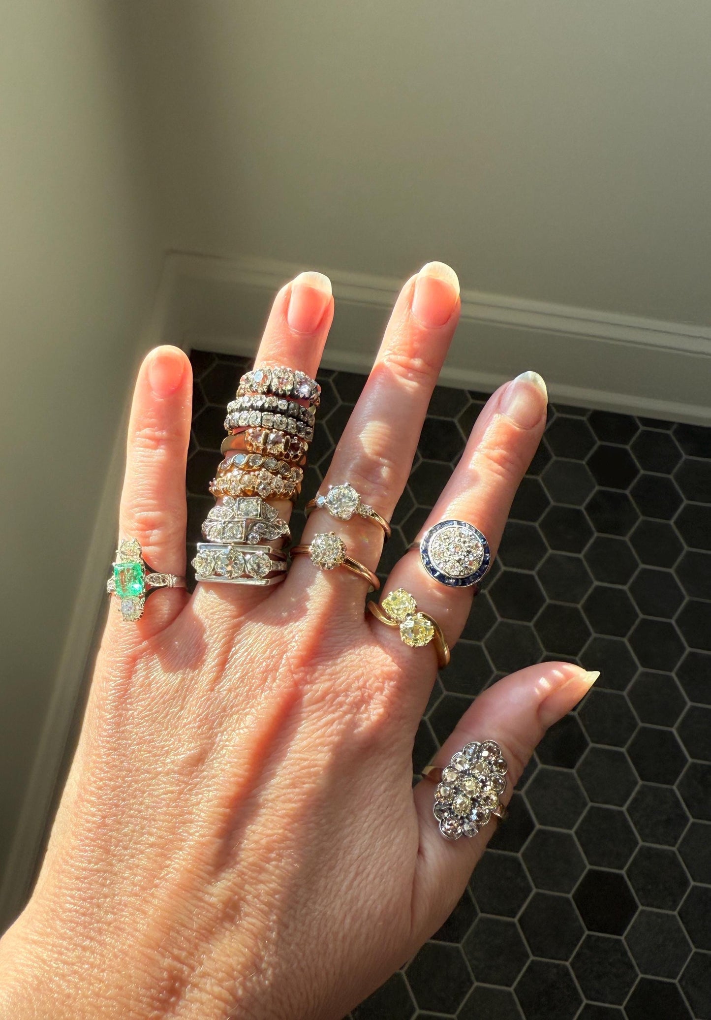 Ornate Classic Victorian Antique One Carat Old Mine Cut DiAMOND Solitaire Ring French 18k Rosy GOLD Engagement All Original Setting & Stone