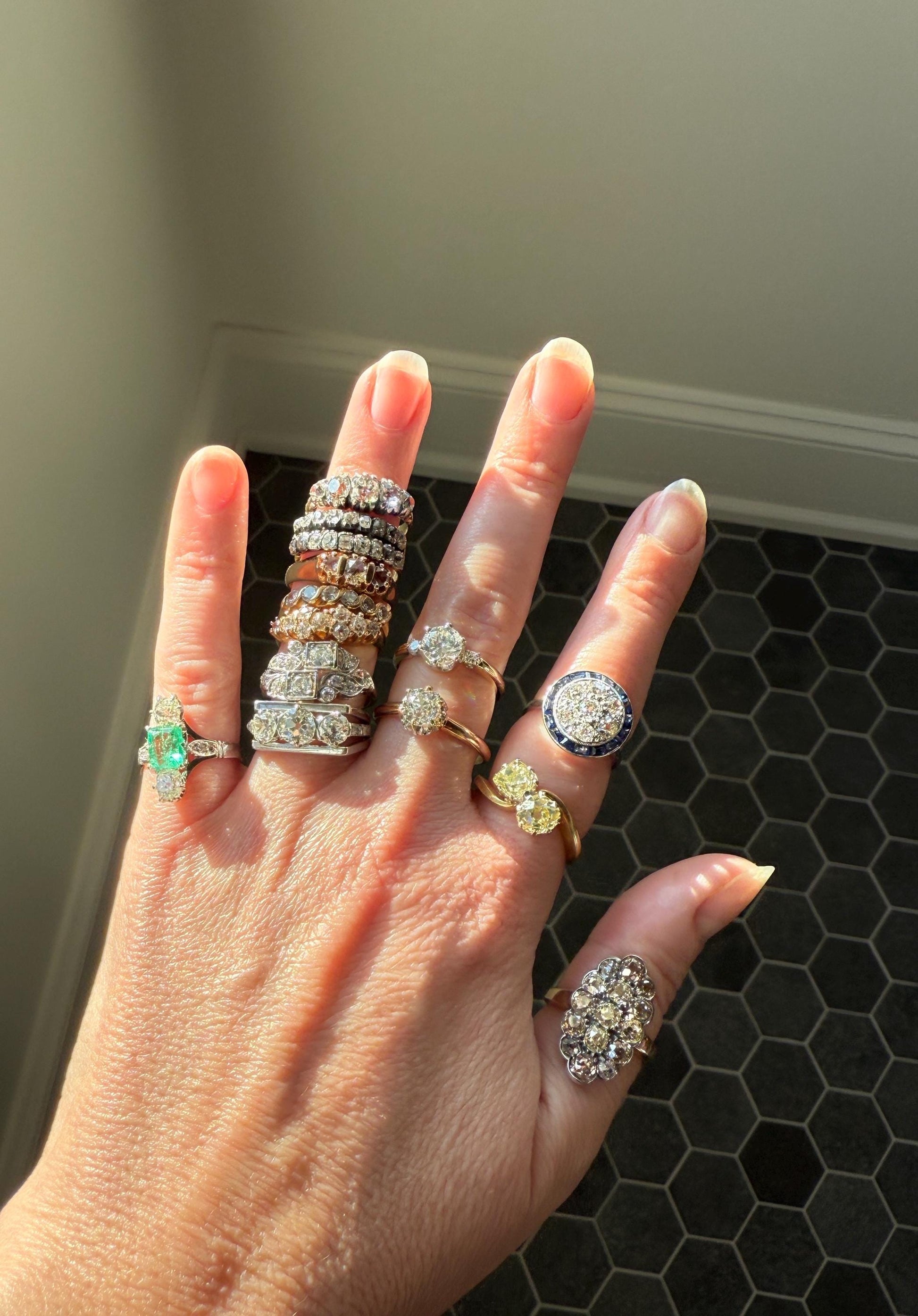 Ornate Classic Victorian Antique One Carat Old Mine Cut DiAMOND Solitaire Ring French 18k Rosy GOLD Engagement All Original Setting & Stone