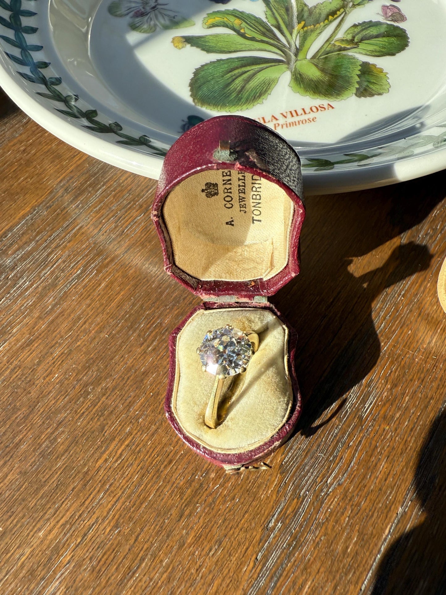 Exceptional Antique 2.6 CARAT Old European Cut DIAMOND Solitaire Engagement Ring 18k Gold Solid Yellow Tall Prong Setting Stacker