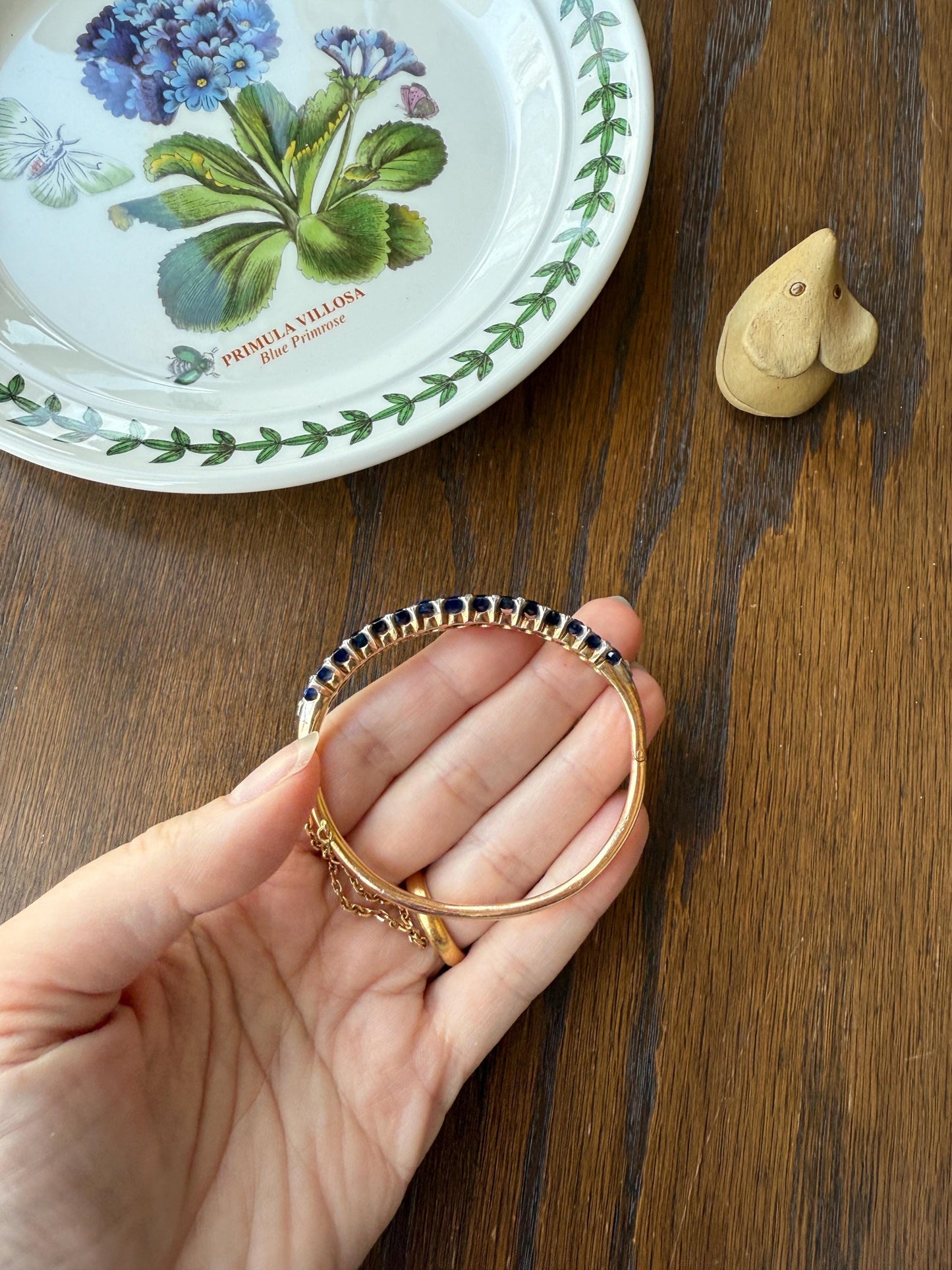 Antique 7 CARAT Natural SAPPHIRE Encrusted Hinged Bangle Bracelet 18k Gold Silver Rose Cut Spacers Gemset Prong Victorian Wriststack
