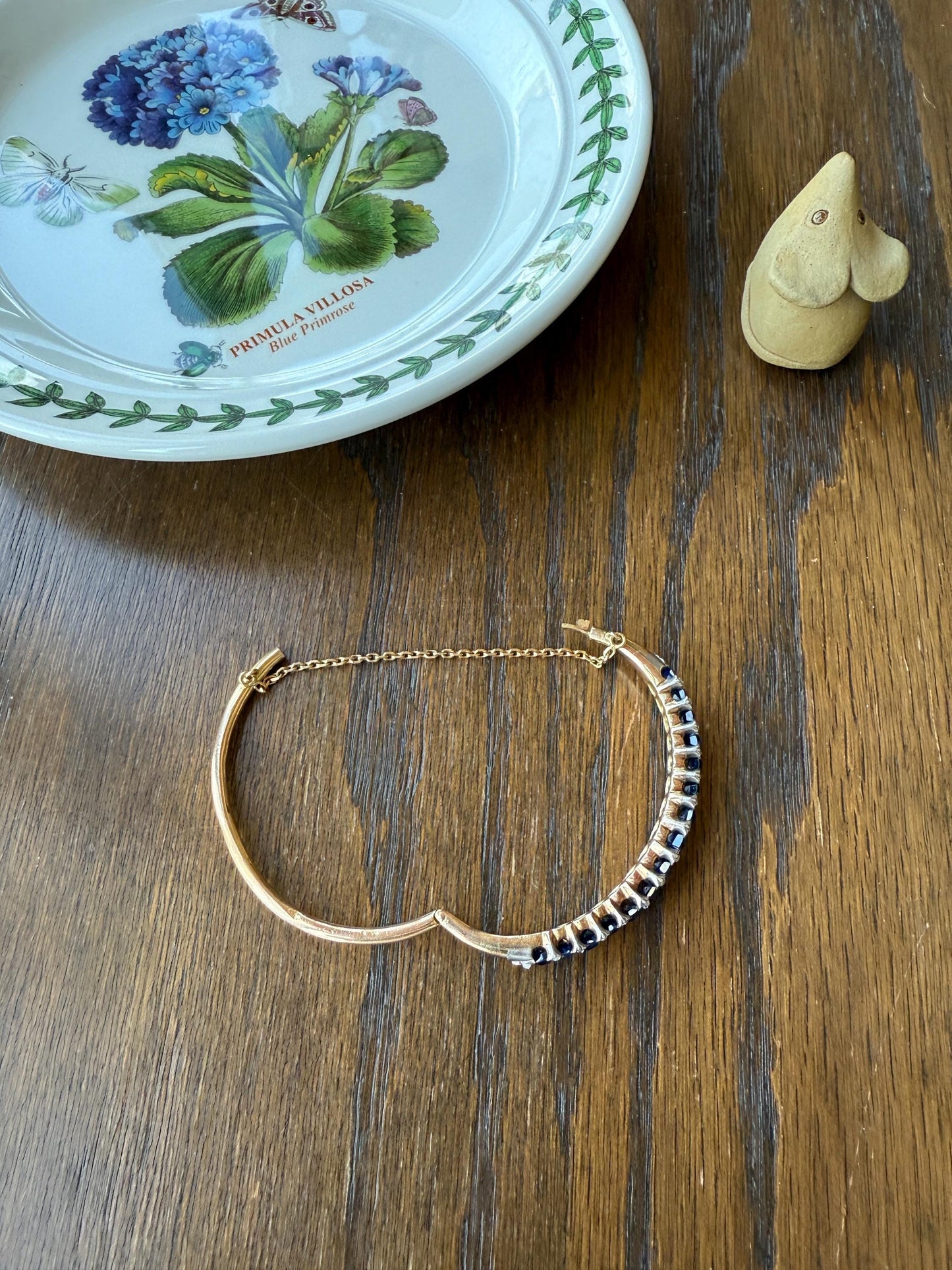 Antique 7 CARAT Natural SAPPHIRE Encrusted Hinged Bangle Bracelet 18k Gold Silver Rose Cut Spacers Gemset Prong Victorian Wriststack