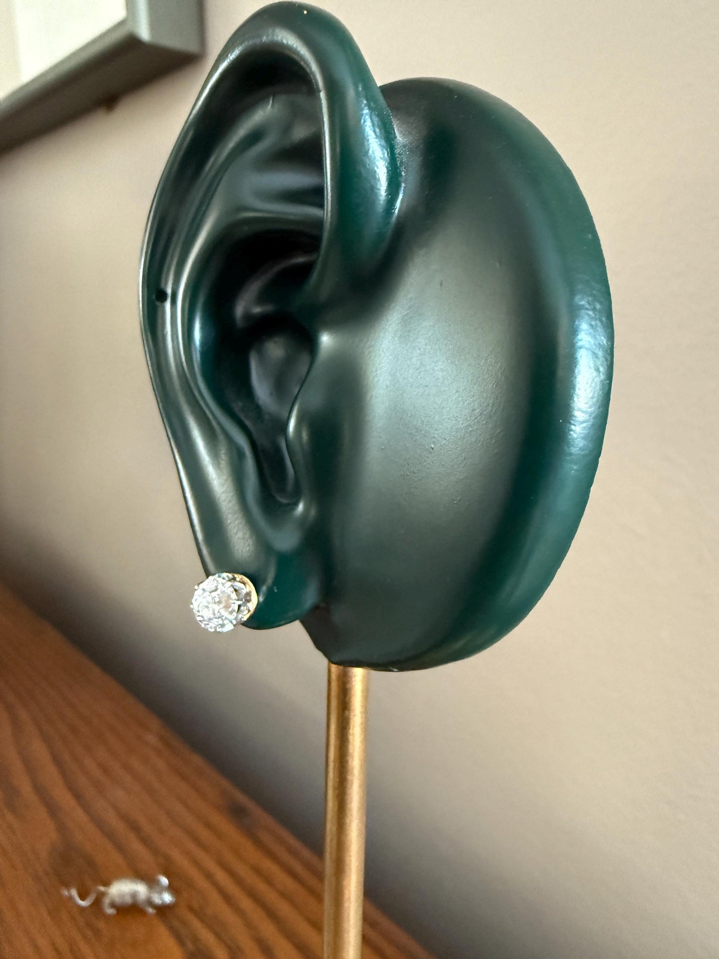 Antique 1.2 Carat Tdw Old Mine Cut DIAMOND Natural Studs 18k Gold Solid Screw Back Stud EARRINGS French Gift Belle Epoque Bridal Minimalist