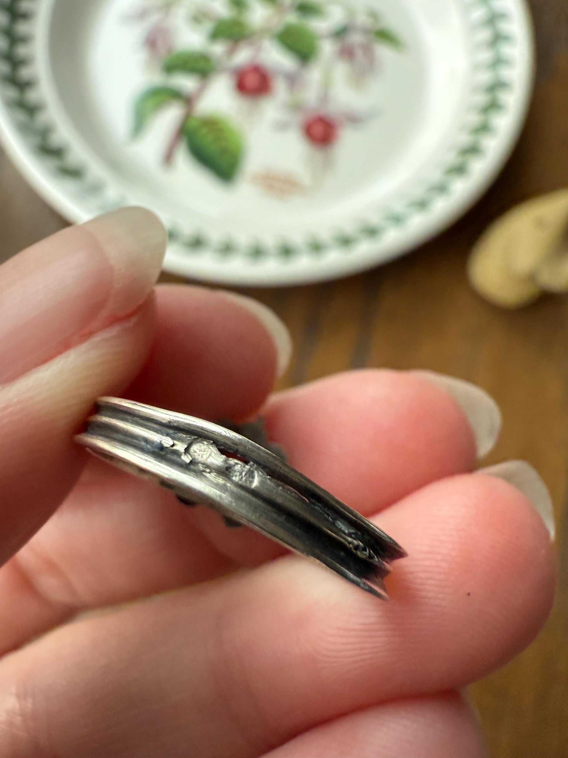 Duchess Anne Victorian Antique Crowned Two Hearts Garnets French Betrothal Ring Solid Silver Figural Traditional Engagement Unique Stacker