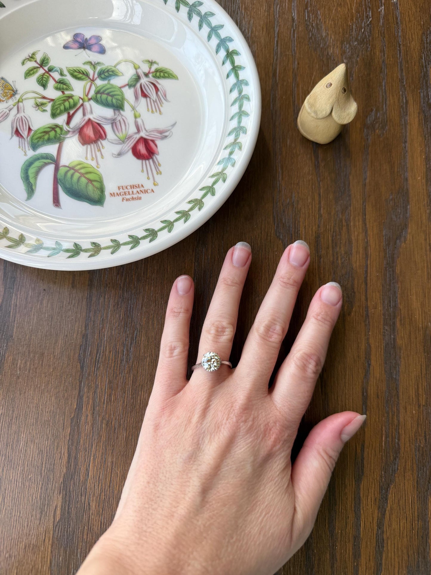 Antique Eye Clean Two Carat Warm Natural Old European Cut DiAMOND Solitaire Ring Platinum Engagement All Original Edwardian Setting 2Ctw