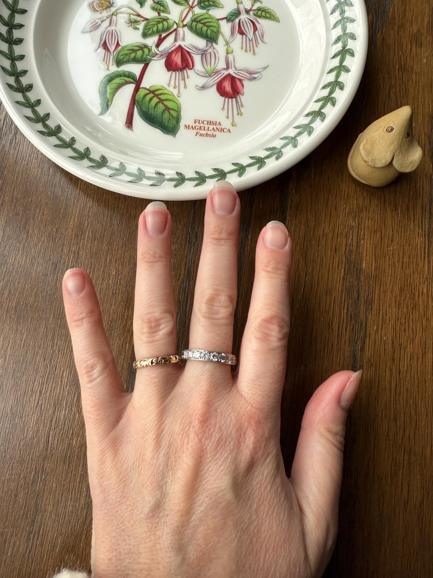 French Vintage Almost Eternity 1.8 Carat Transitional Cut Diamond Wedding Cigar Band Ring 3/4 Hoop 18k Gold Platinum Stacker Half Hoop