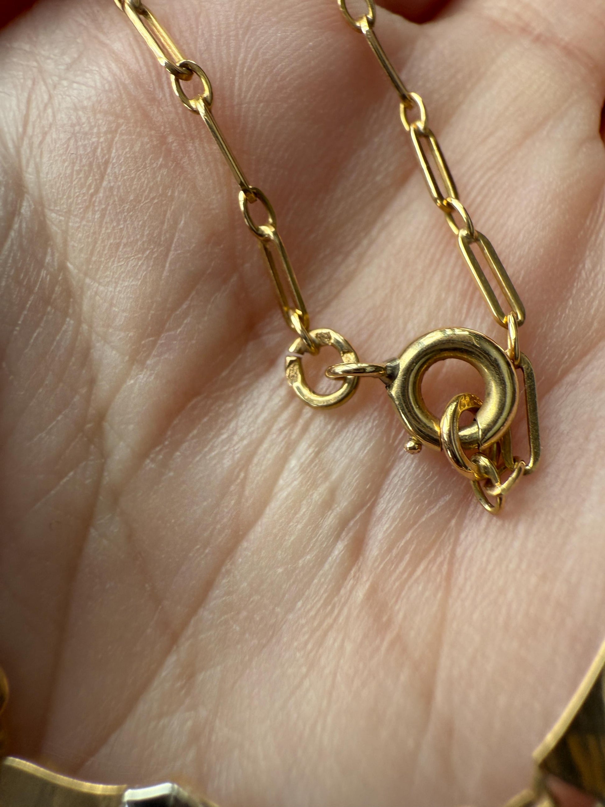 DAISIES French Art Deco Antique 18k Gold Floral Fan Two Tone Necklace Drapery Chain Collar Flower Pendants Figural