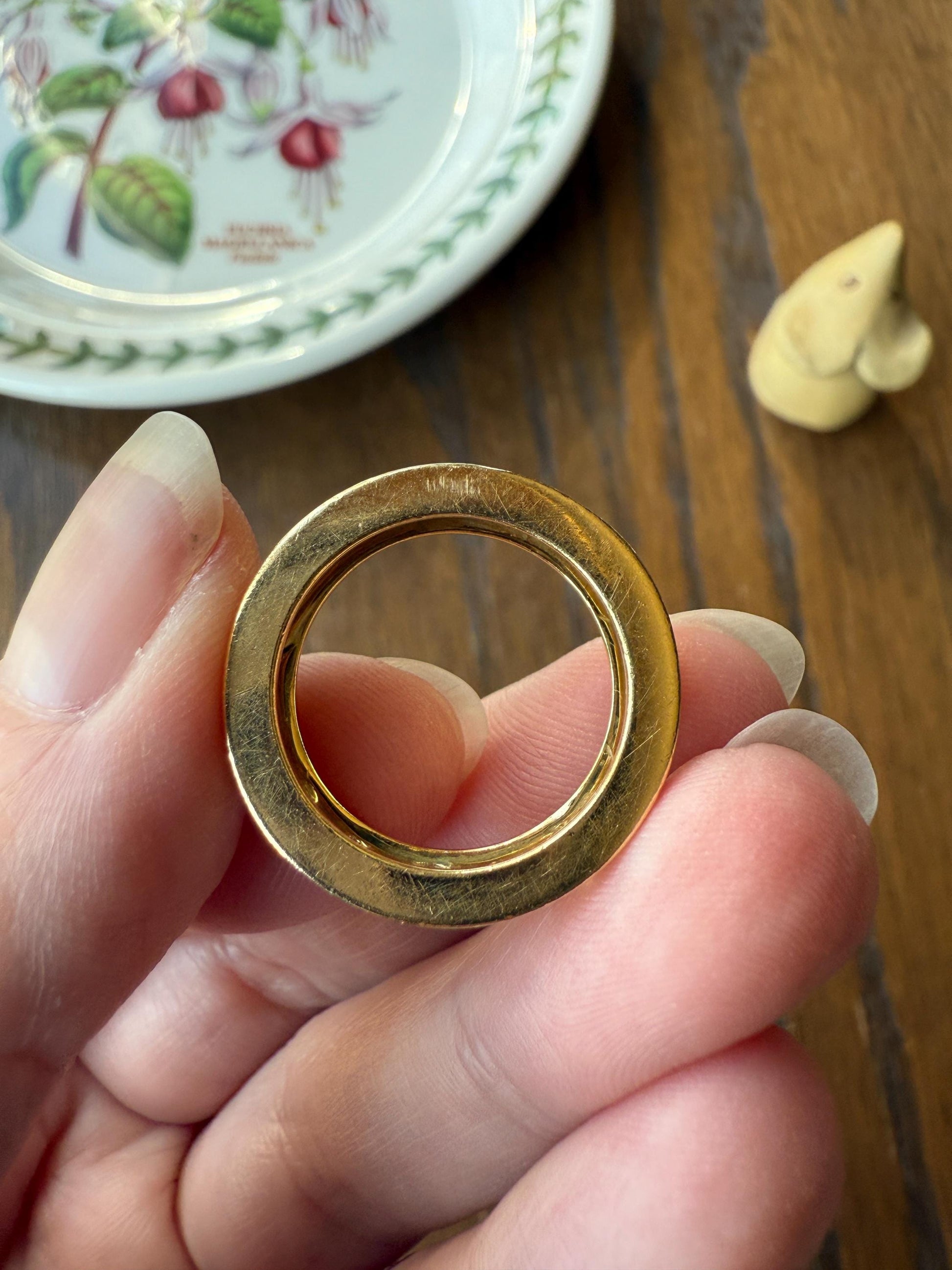 French Vintage 2 Carats Nine Stone Band Chunky Half Hoop Ring Antique Old Mine Cut DIAMOND 8.9g 18k Gold Solid Stacker Heavy Cigar 2Ctw OMC