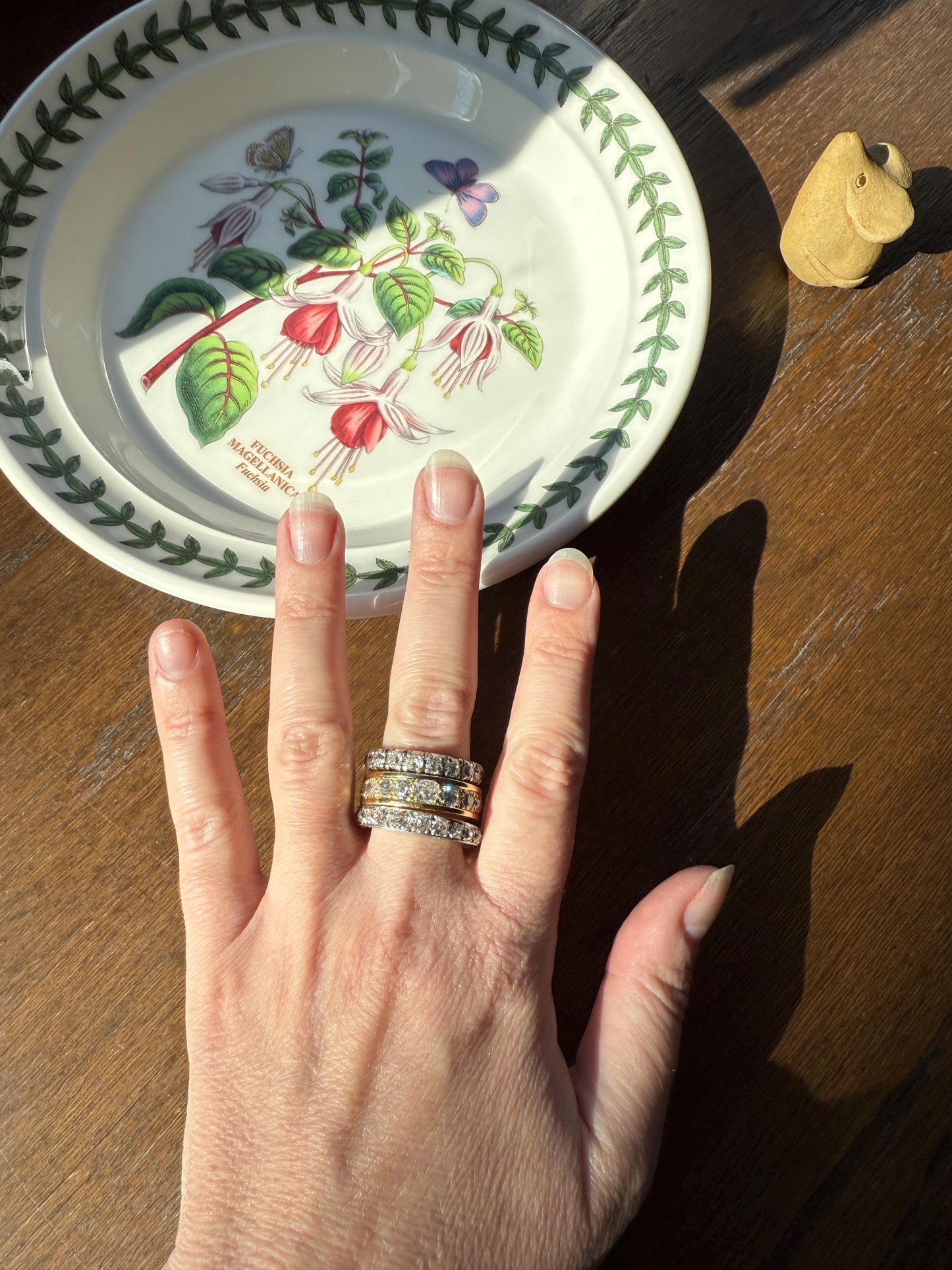 French Vintage 2 Carats Nine Stone Band Chunky Half Hoop Ring Antique Old Mine Cut DIAMOND 8.9g 18k Gold Solid Stacker Heavy Cigar 2Ctw OMC