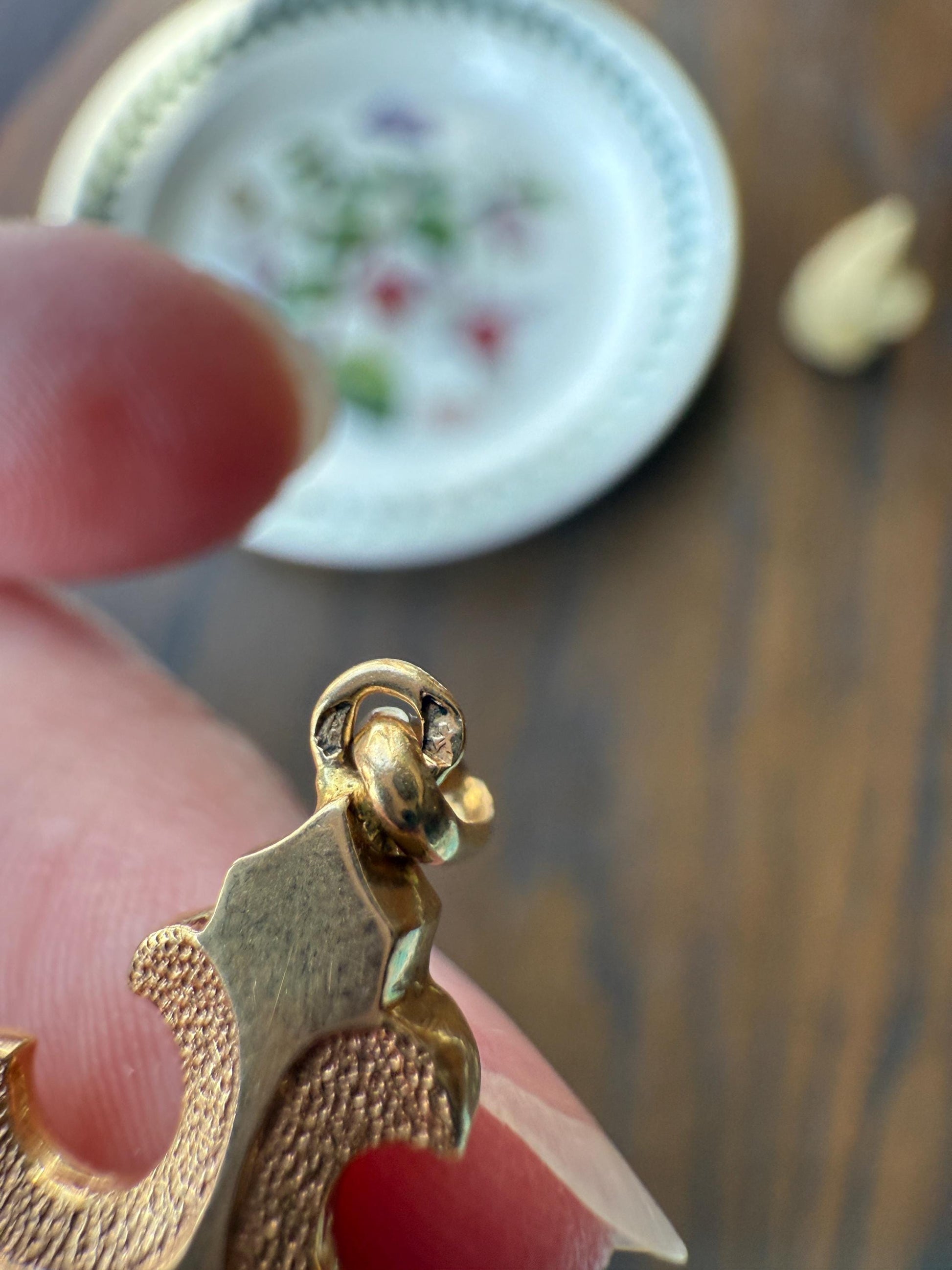 VICTORIAN 18k Gold French Antique Cross PENDANT Matte and Shine Texture Reversible Ornate Religious Faith Gift Belle Epoque