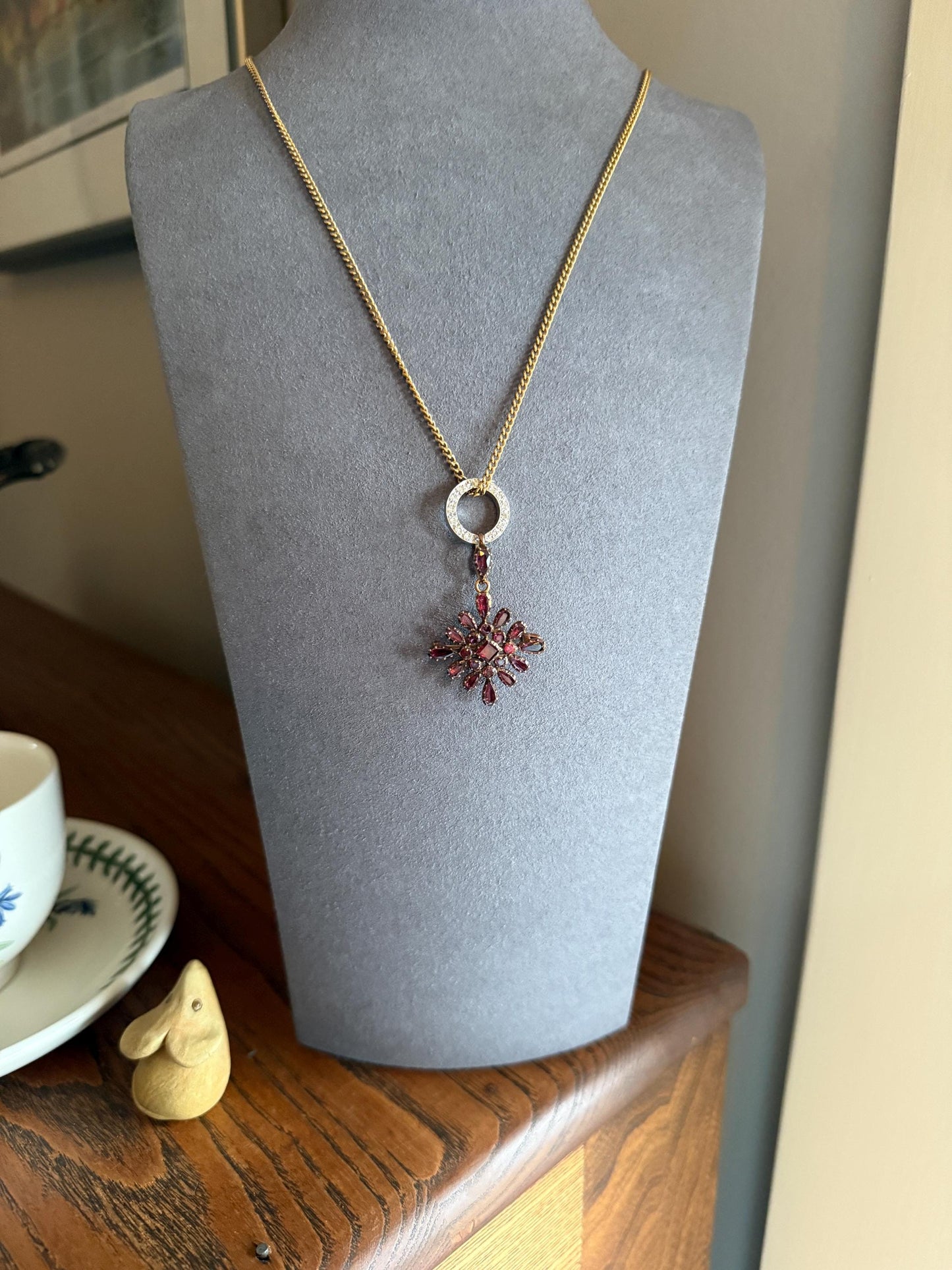 OPENING Art Deco 13 Diamond Encrusted Hinged Bale Circle Pendant Charm Holder Useful Original Parts Findings Vintage Connector