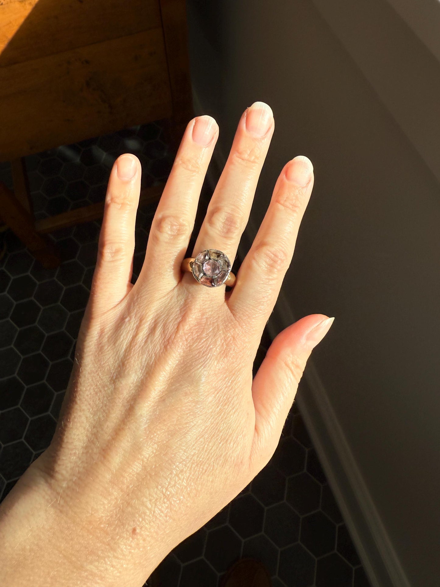 Antique Dated 1820 French Restoration Loyalty Ring Pink Topaz Quartz Engraved Charles Ferdinand Duke Historical Significance Militaria